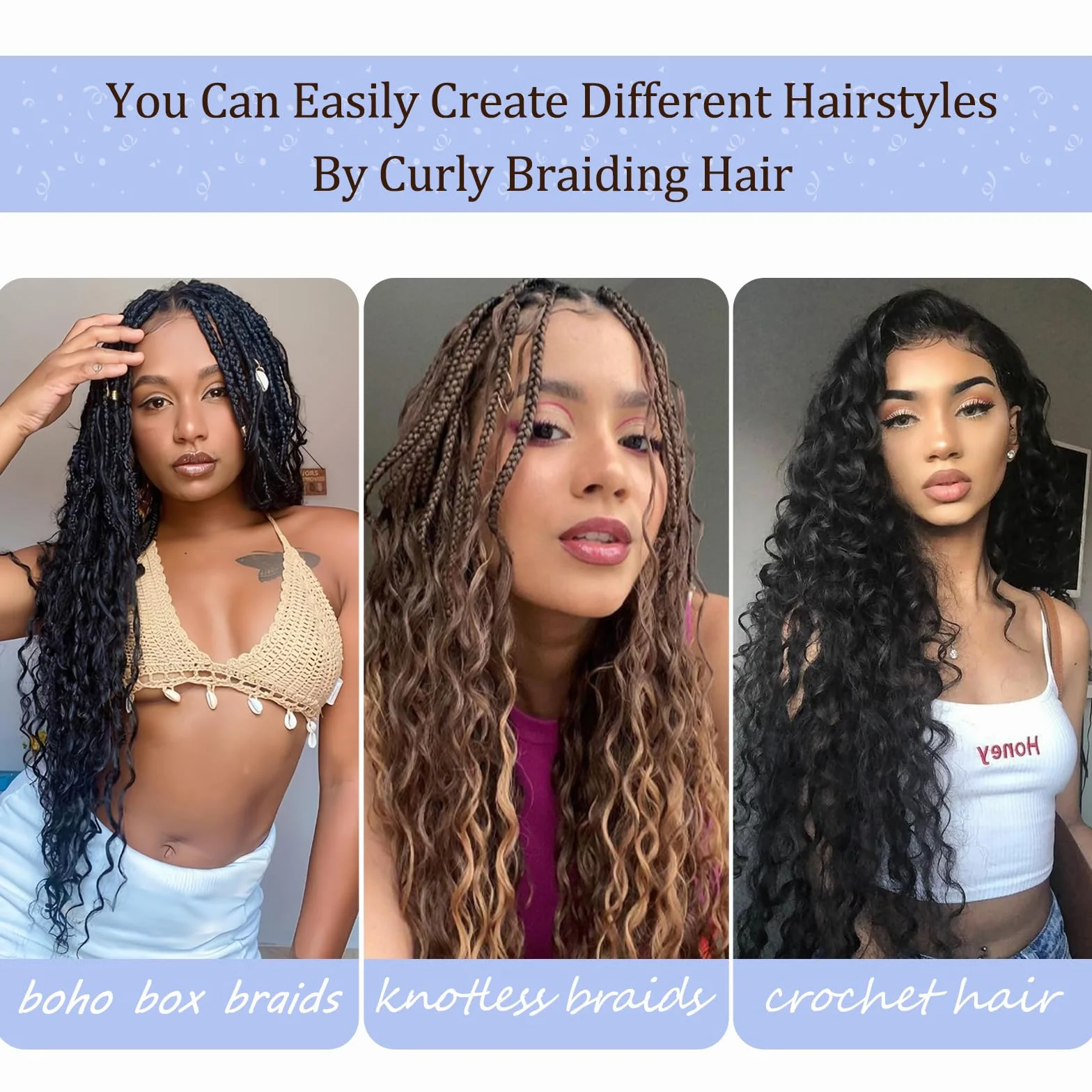 Przedłużki do włosów Ocean Wave Crochet Hair Łagodna Waga Braiding
