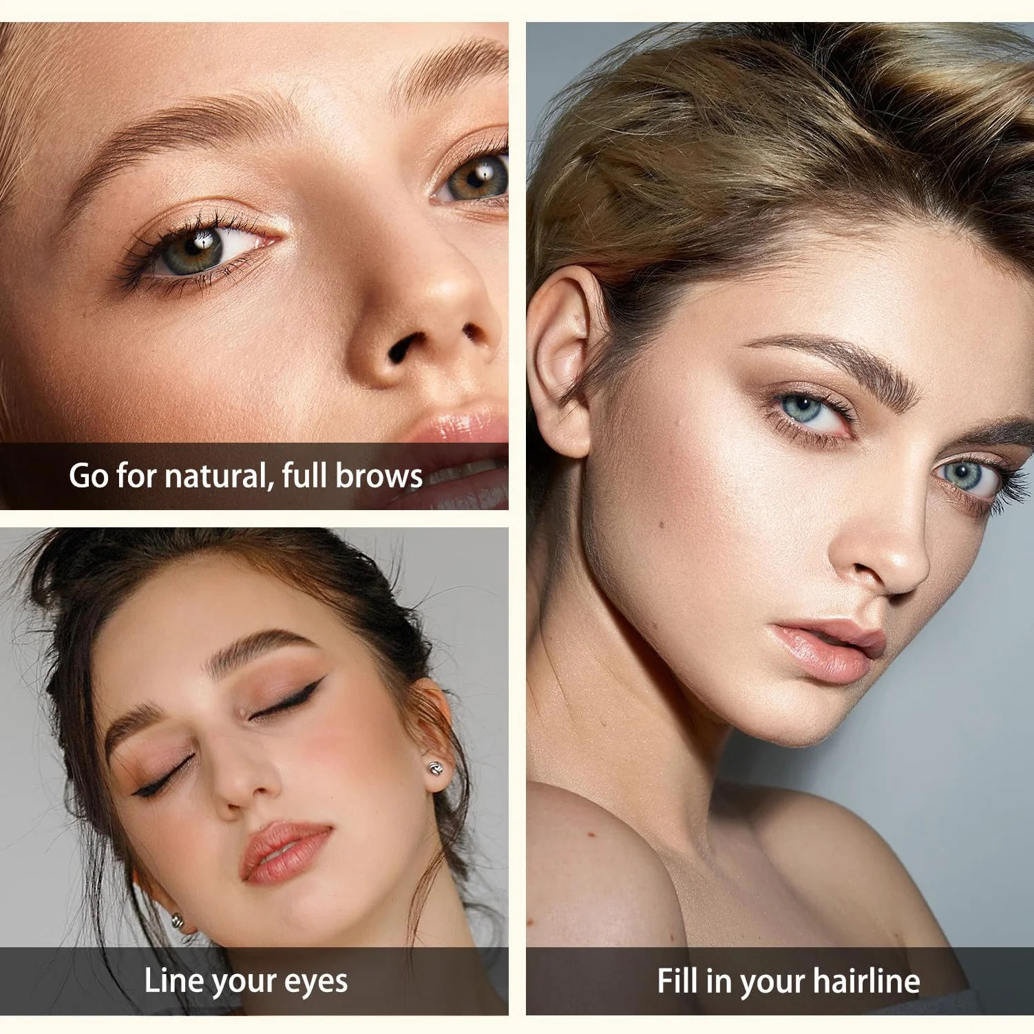 UCANBE Microblading kredka do brwi i żelowy eyeliner 2 w 1 – wodoodporny i odporny na wycieranie – kredka do brwi do naturalnego rysowania włosków – długotrwały definer brwi i oczu (czarno-brązowy)