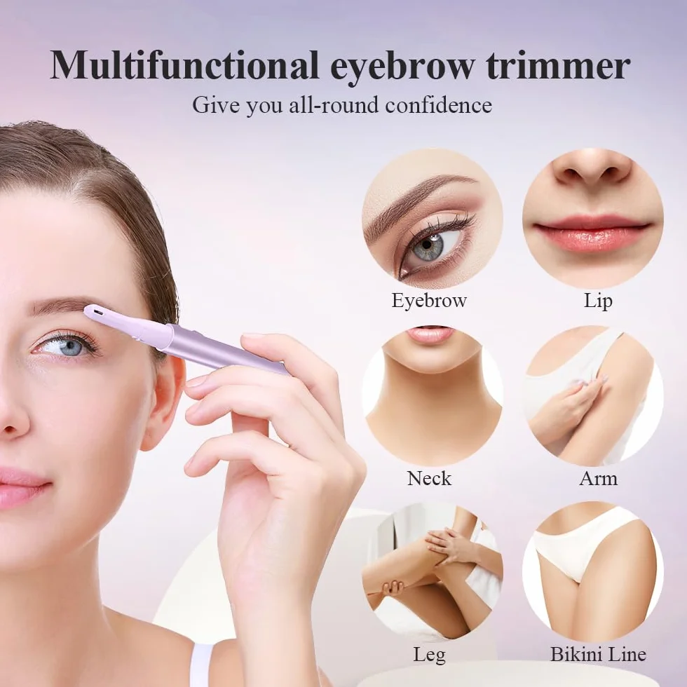 TOUCHBeauty AG-1658Z trymer korekcyjny do ciała i twarzy, wodoodporny, precyzyjny trymer do usuwania włosów z brwi, nosa, uszu, owłosienia twarzy AG-1658Z (fioletowy)