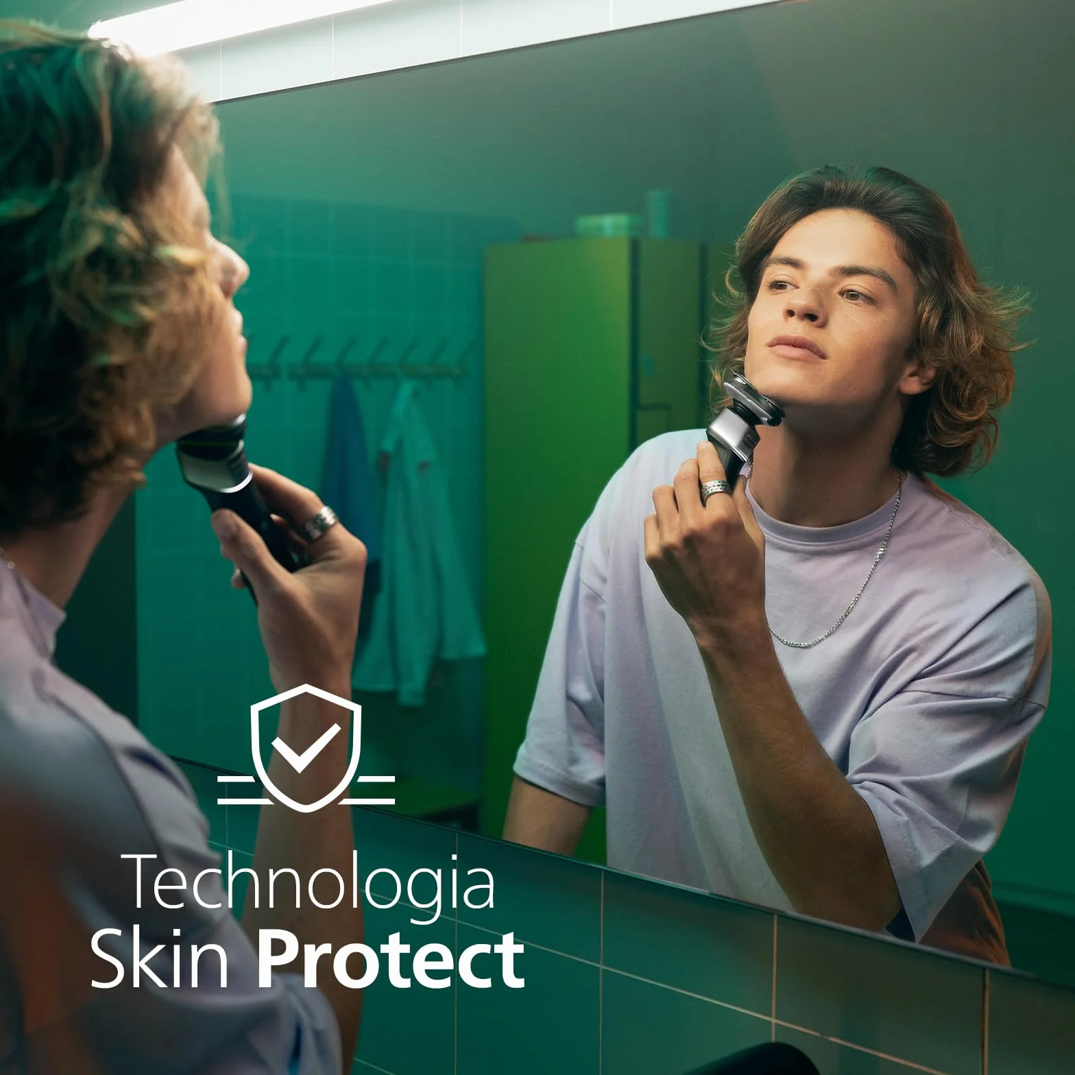 Philips Golarka Elektryczna z Serii 5000X, Golenie na Mokro i Sucho, Technologia Skin Protect, Elastyczna Głowica 360, 1 godz. Ładowania/5 min., Quick Charge, P-Cap, Srebrny, Model X5004/00