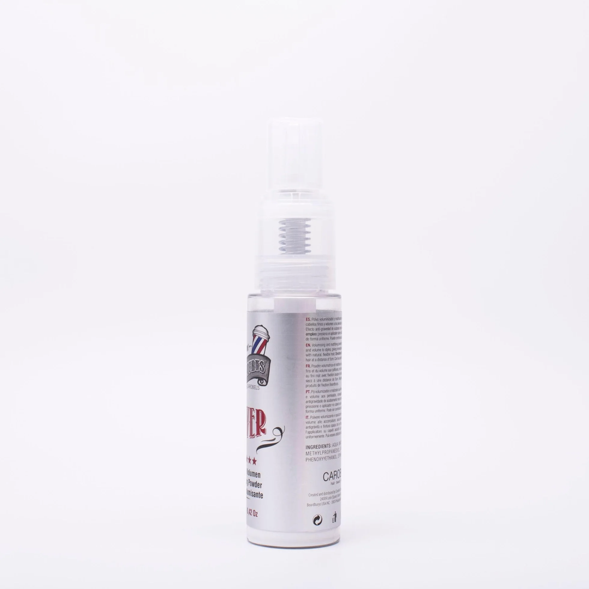 Beardburys Puder do stylizacji włosów Hover dla mężczyzn, matowy, nadaje objętość i teksturę, długie, naturalne uniesienie nasady, cienkie włosy, brak produktu, 12 g