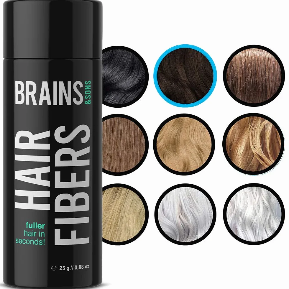Brains & Son Puder do włosów zagęszczający 25 g ciemny brązowy