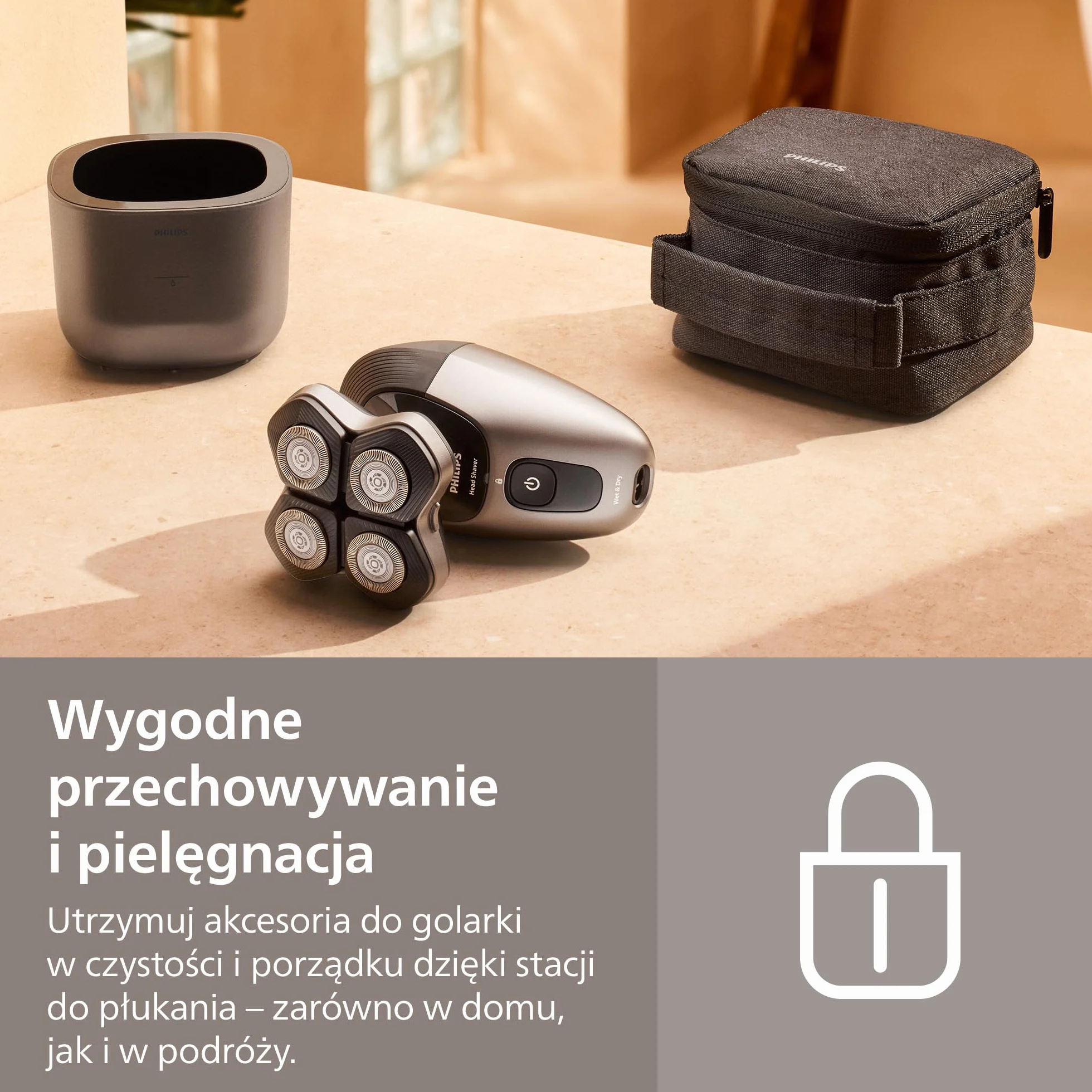 Philips Head Shaver Pro Seria 7000 – Golarka do głowy dla mężczyzn i kobiet, z elastyczną głowicą 360° i ostrzami ComfortCut zapewniającymi dokładne golenie, delikatna dla skóry, model HS7980/15
