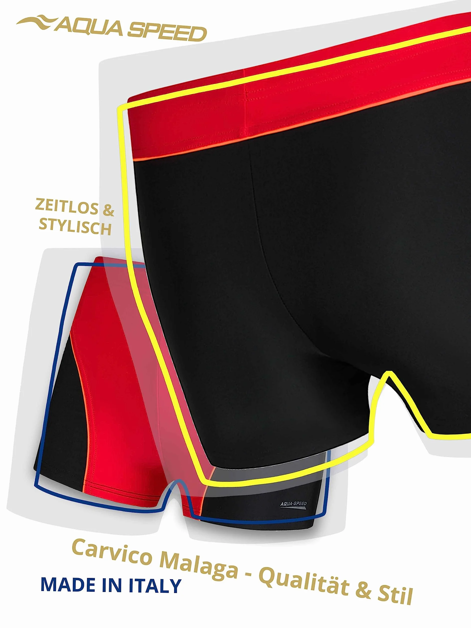 Aqua Speed boys swim trunks | Swimming trunks | 104-152 cm | Modern | Perfect Fit | UV protection | Chlorine resistant | Drawstring