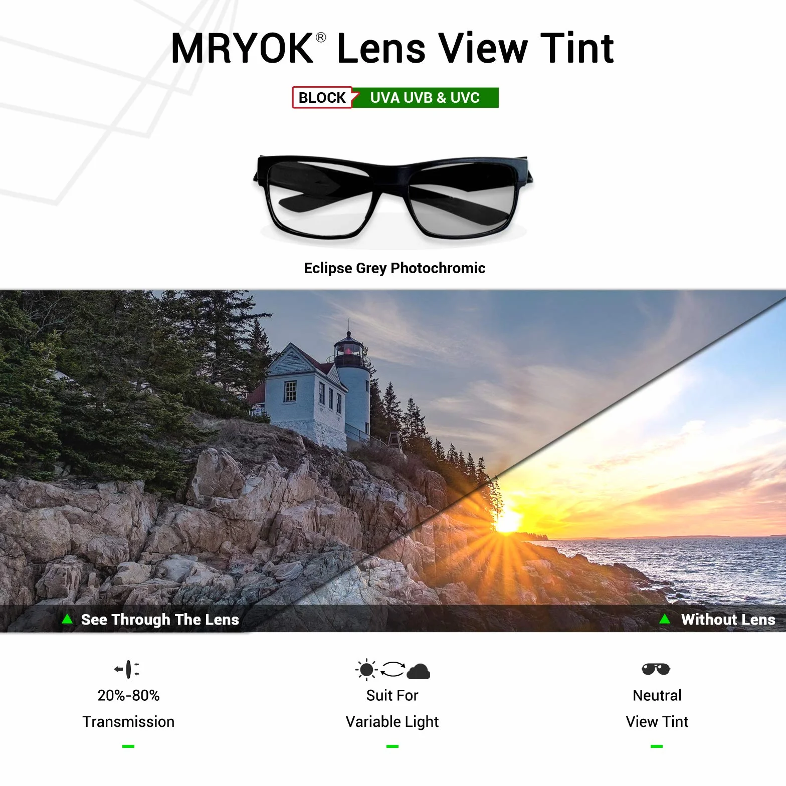 Mryok Zamienne soczewki do Ray-Ban Meta Headliner RW4009 50 mm - opcje