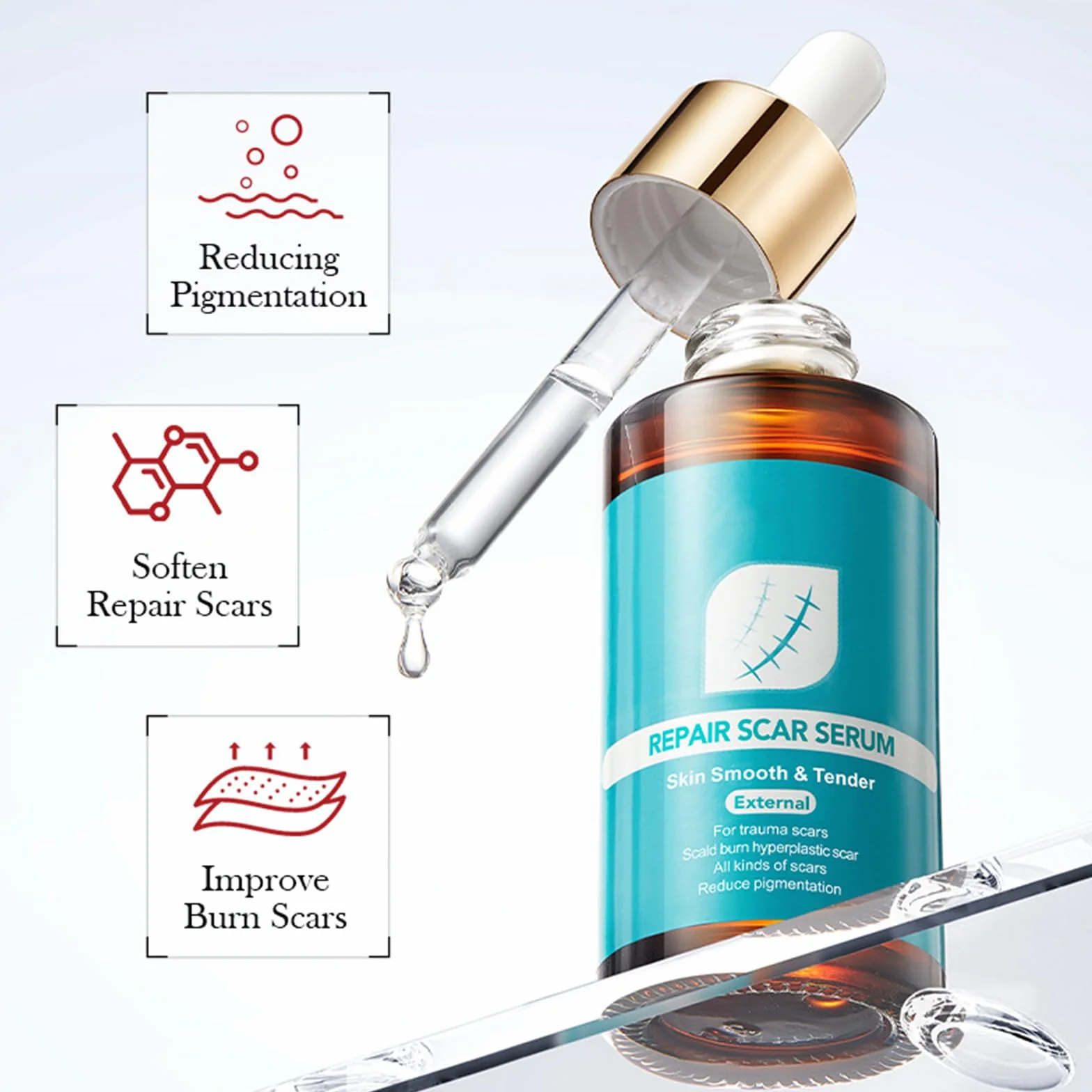 Serum do blizn, serum na blizny, serum na rozstępy, łagodniejsze blizny, bardziej elastyczne i mniej widoczne, stare i nowe blizny, usuwanie blizn