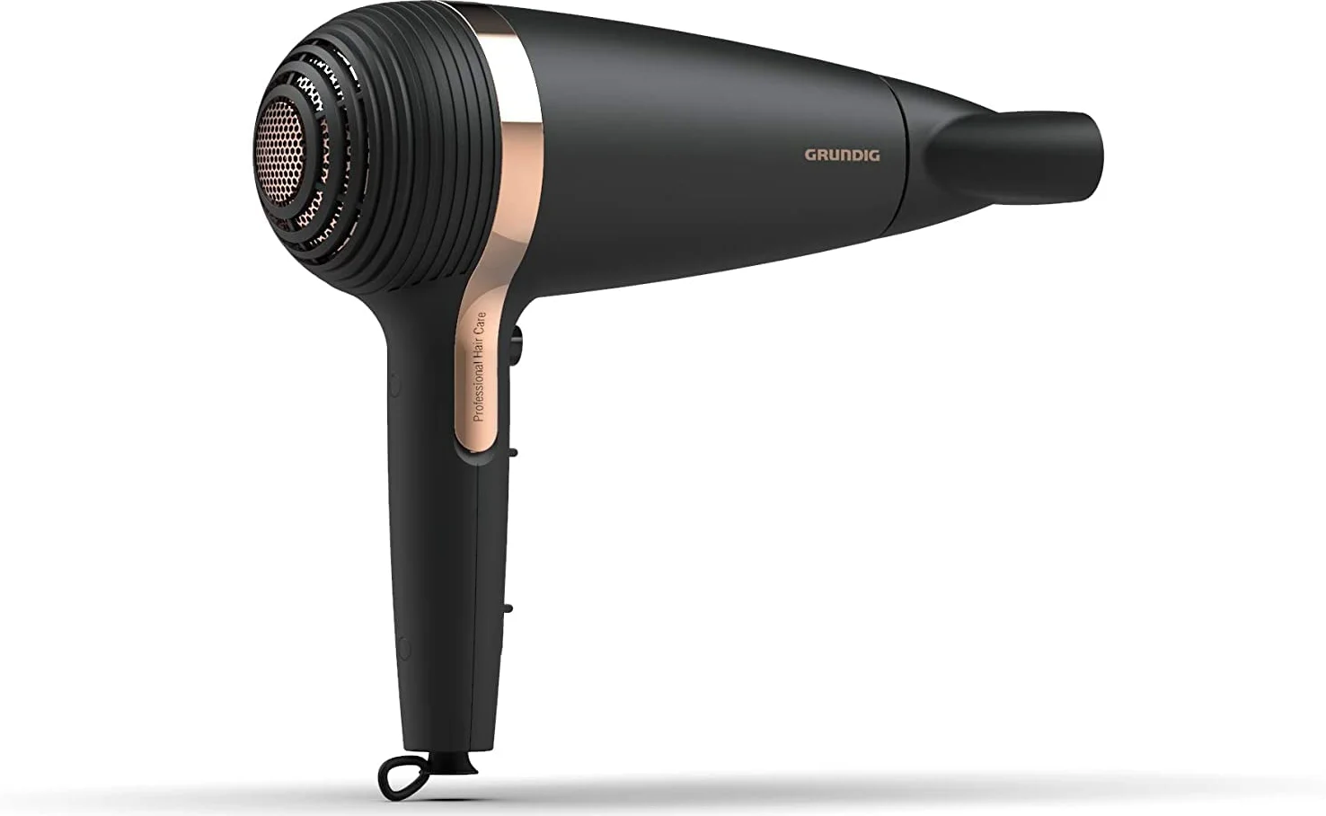 GRUNDIG Naturashine HD 7081 suszarka do włosów z funkcją joniki, ceramiczna ochrona, dysza do stylizacji Cool Touch, 2100 W, 3 poziomy temperatury i 2 poziomy przepływu powietrza, poziom zimna,