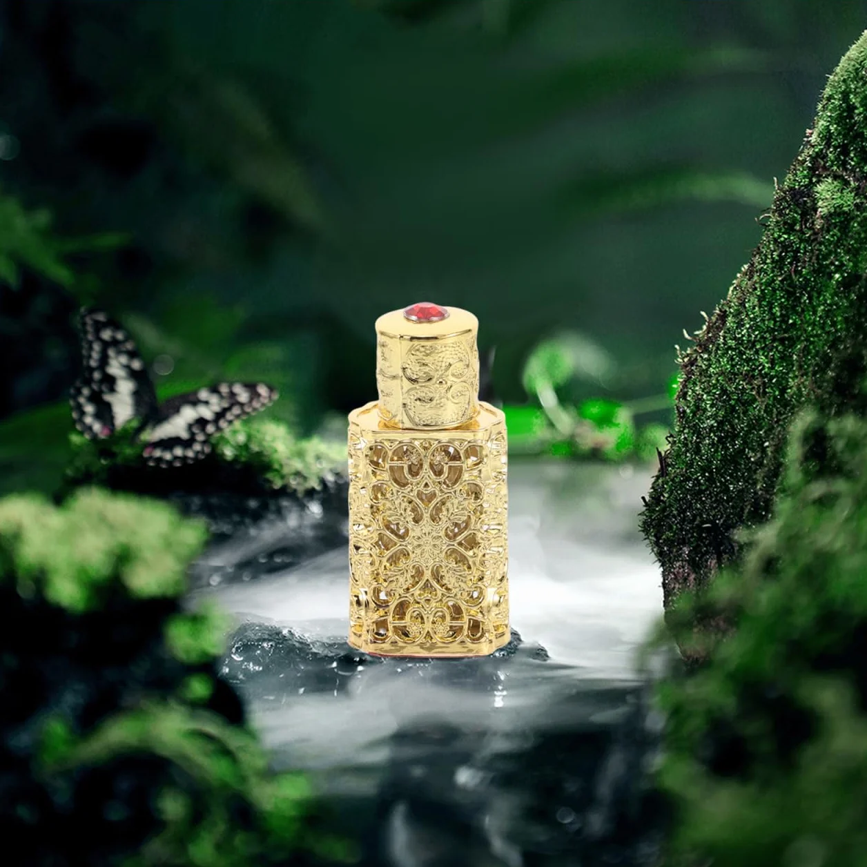 minkissy Butelka na perfumy z olejkiem eterycznym, w stylu vintage, do esencji, flakon retro do samodzielnego wykonania, kompaktowa do podróży, uchwyt na olejki eteryczne, butelka do przechowywania