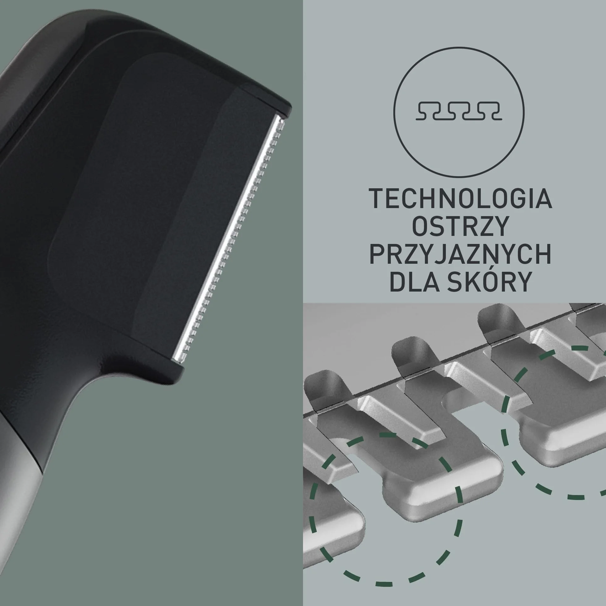 Panasonic ER-GY60 trymer i-SHAPER do brody i ciała, szary