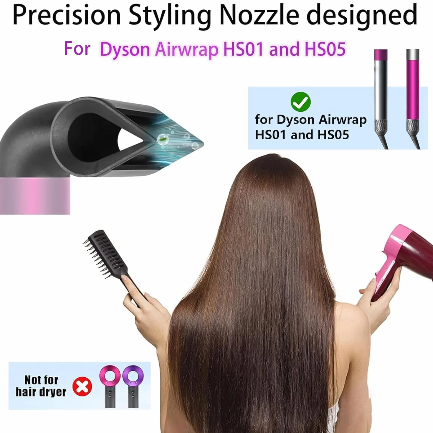 Precyzyjna dysza do stylizacji Dyson Airwrap HS01/HS05, koncentrator Blade Styling Concentrator, nakładka do stylizacji i suszenia