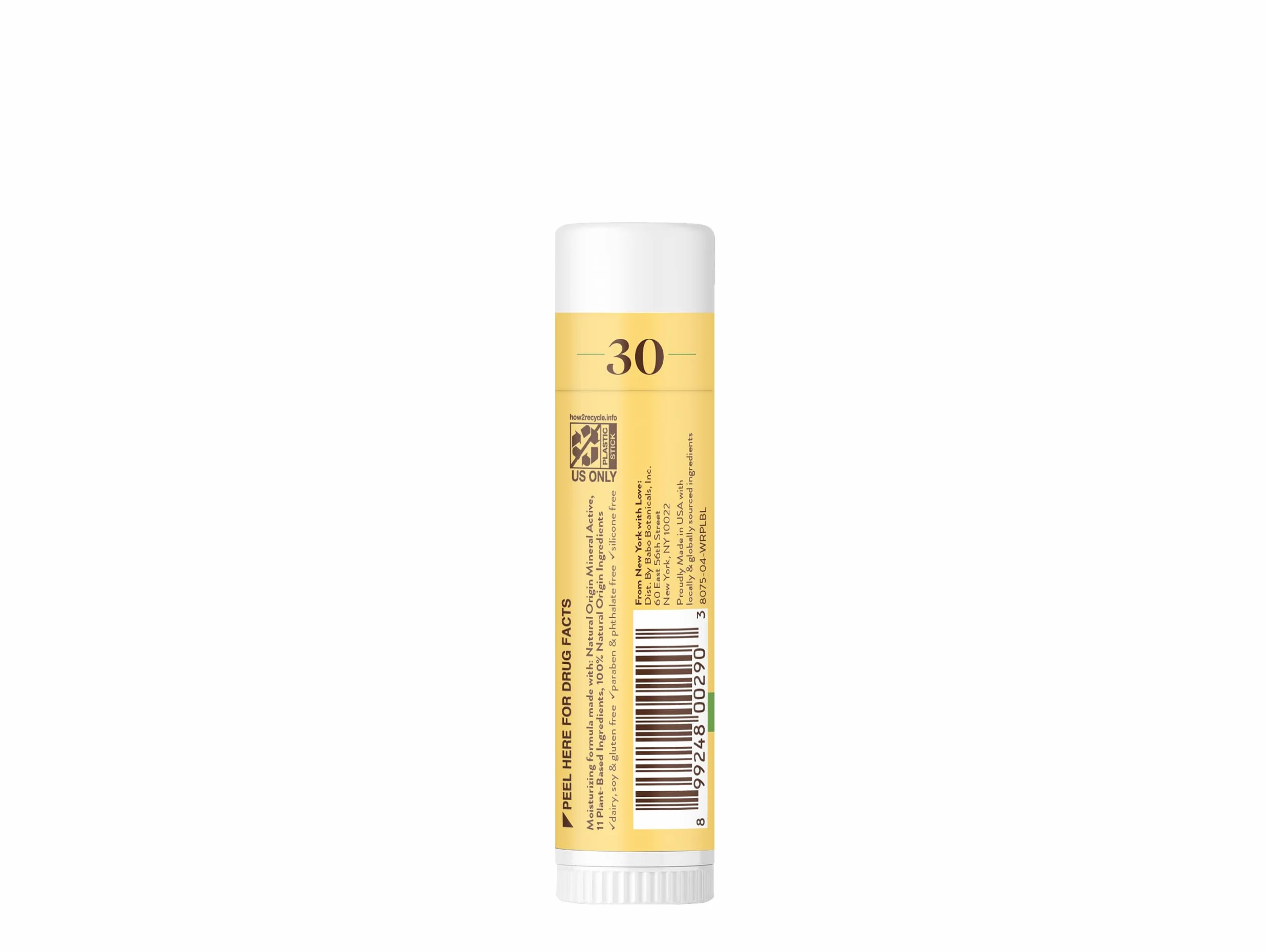 Babo Botanicals Clear Cynk Sport Stick Sunscreen SPF 30 - Fragrance Free - For Face, Lips, Nose And Ears & Extra Sensitive Skin 17g/0,6oz