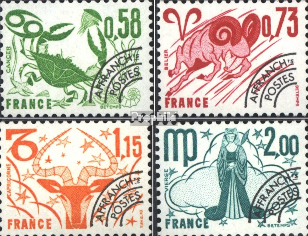 Francja 2063-2066 (pe?ne.Kwestia.) 1978 Zodiak (Znaczki dla kolekcjonerów) Astrologia/znak zodiaku
