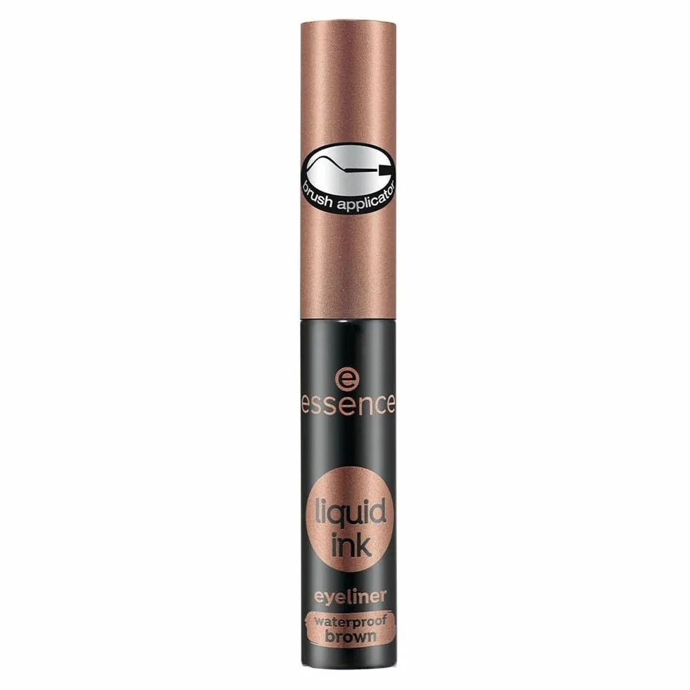essence Wodoodporny liner liquid ink brown, długotrwały, konturowanie, intensywny kolor (3ml)