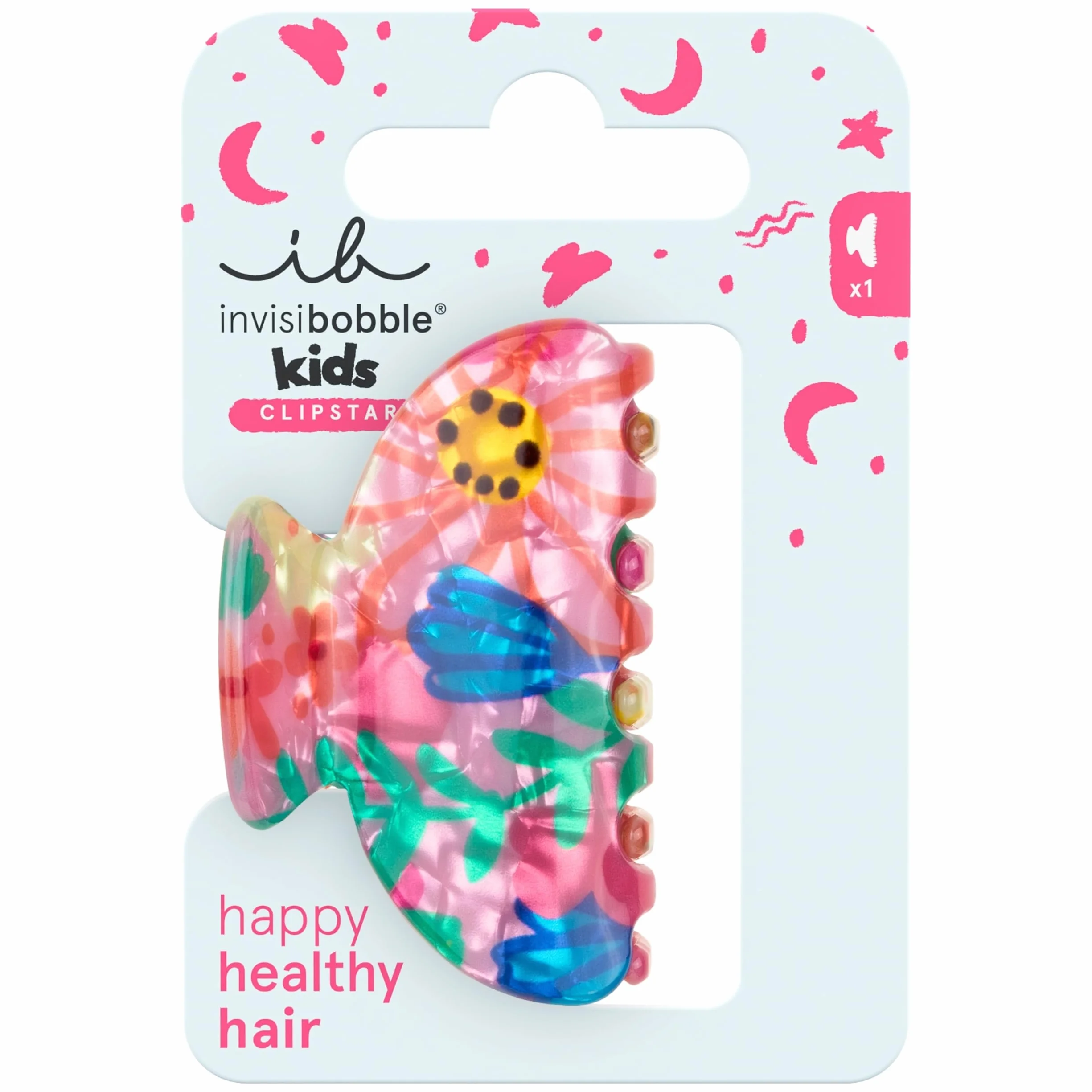 invisibobble Clipstar Kids Happy Petals spinka do włosów dla dziewczynek z kwiatami
