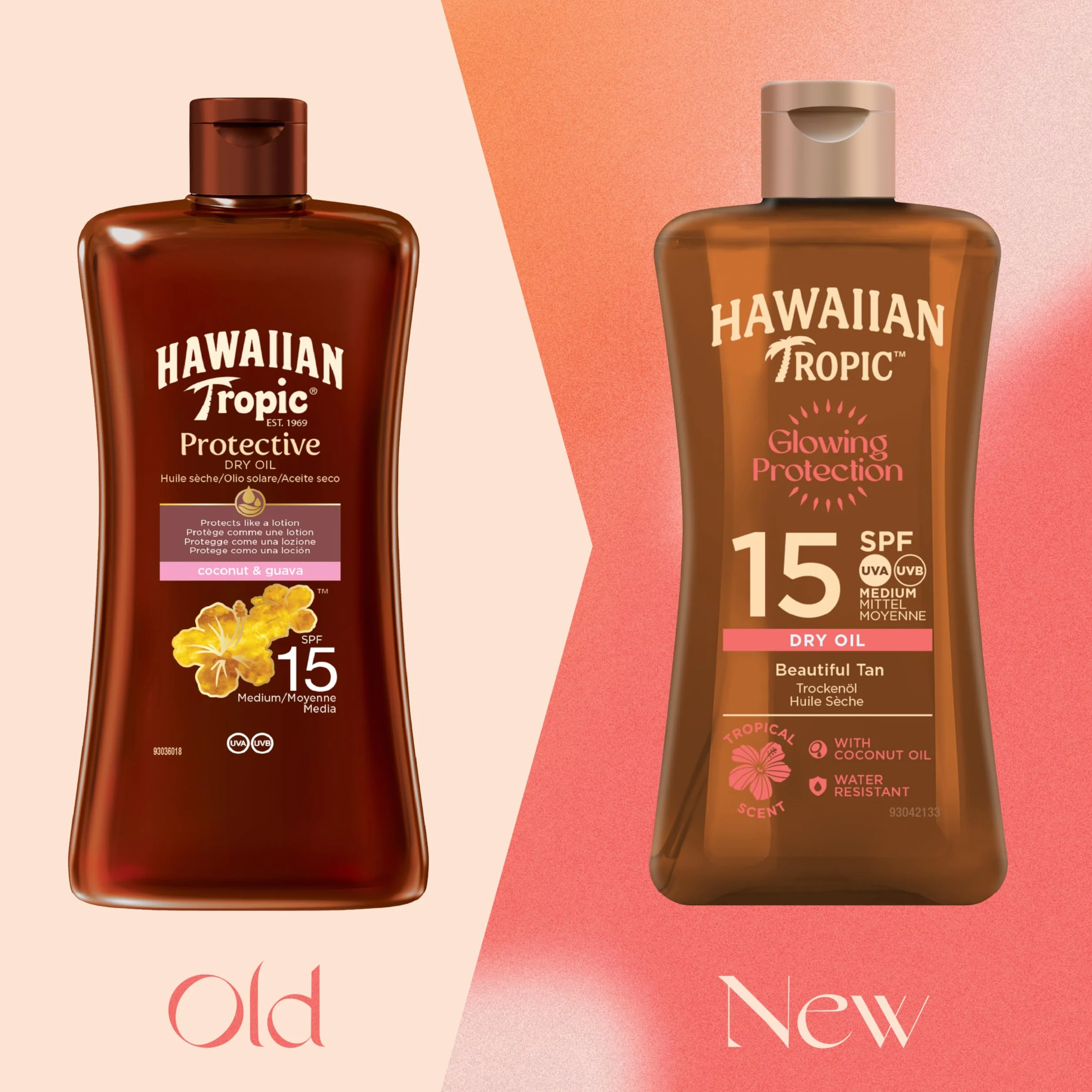 Hawaiian Tropic PROTECTIVE DRY OIL SPF 15, rozmiar Podróż -100 ml