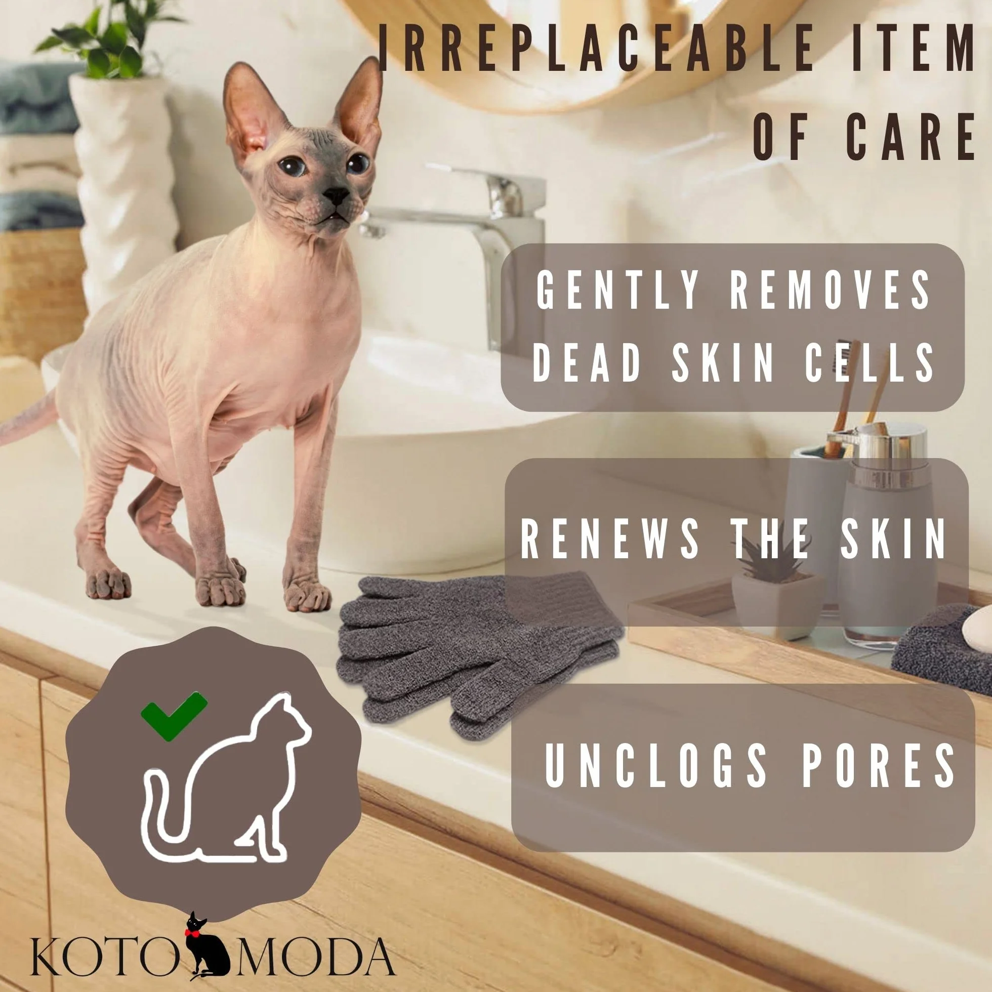 Sphynx bezwłosowe koty karbonizowane bambusowe rękawice do kąpieli złuszczające węgiel bambusowy prysznic peeling do ciała