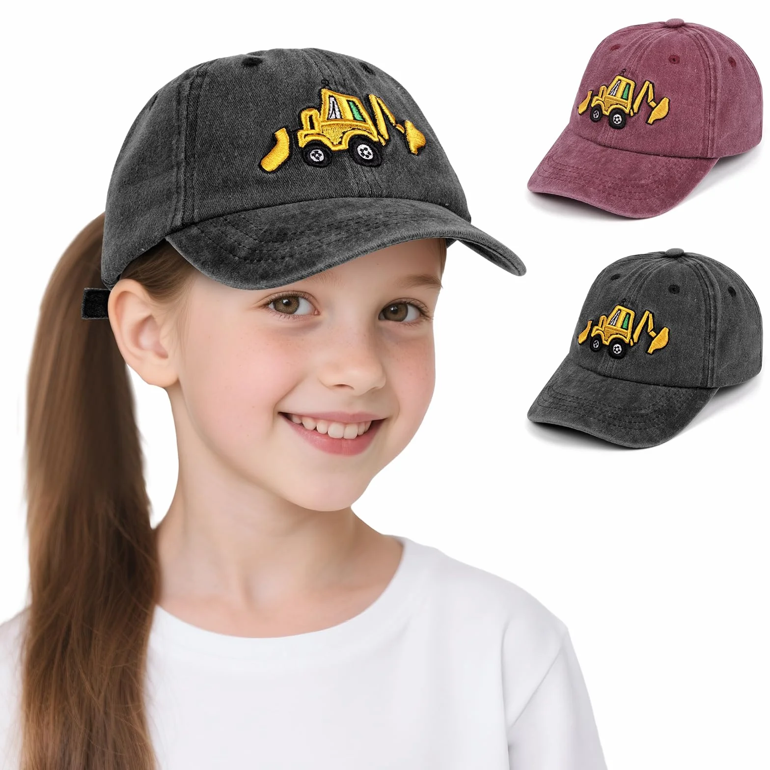 Unisex dziecięca czapka bejsbolówka, czapka z daszkiem, dla dziewcząt, regulowana czapka, letnia czapka, czapka traktorowa, dla chłopców, koparka, kapelusze przeciwsłoneczne, czapka bejsbolowa