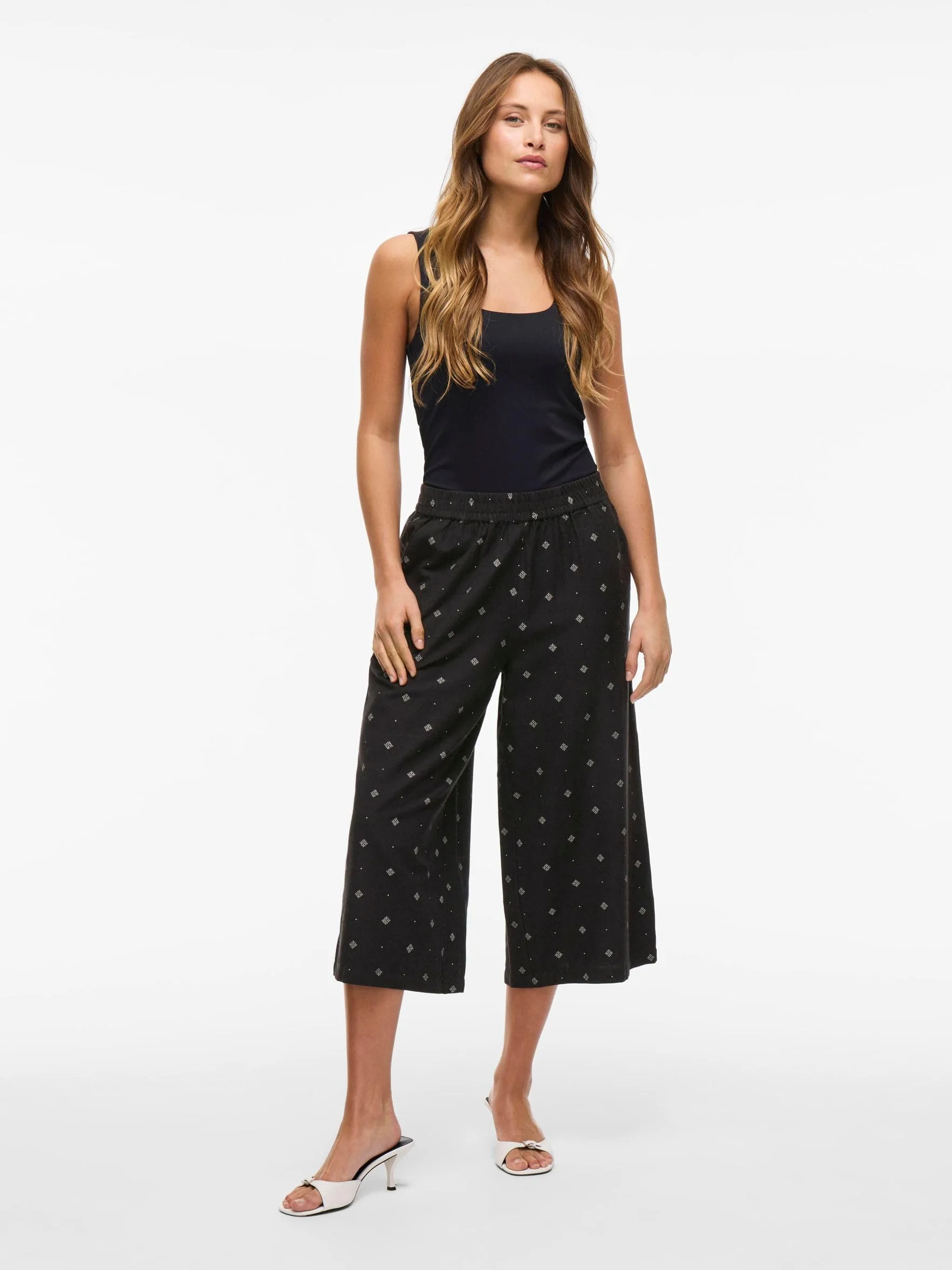 Vila Viprisilla Print H/W Culotte Pants/1 - Viprisilla Print H/W Culotte Pants/1 Kobiety