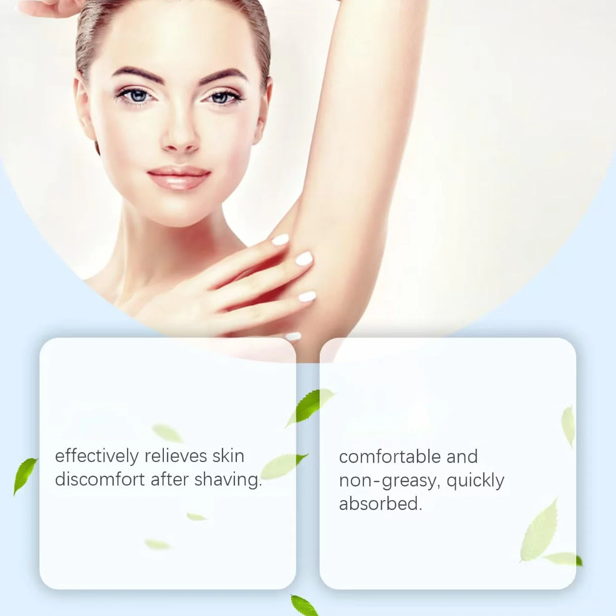 Razor Bumps Treatment for Women, Smoothing Solution Ingrown Hair Treatments, Ingrown Hair Treatments For Bikini Area, Razor Bump Remover, For Legs, Underarms, Line, Bikini Line, Ramiona (1 szt.)