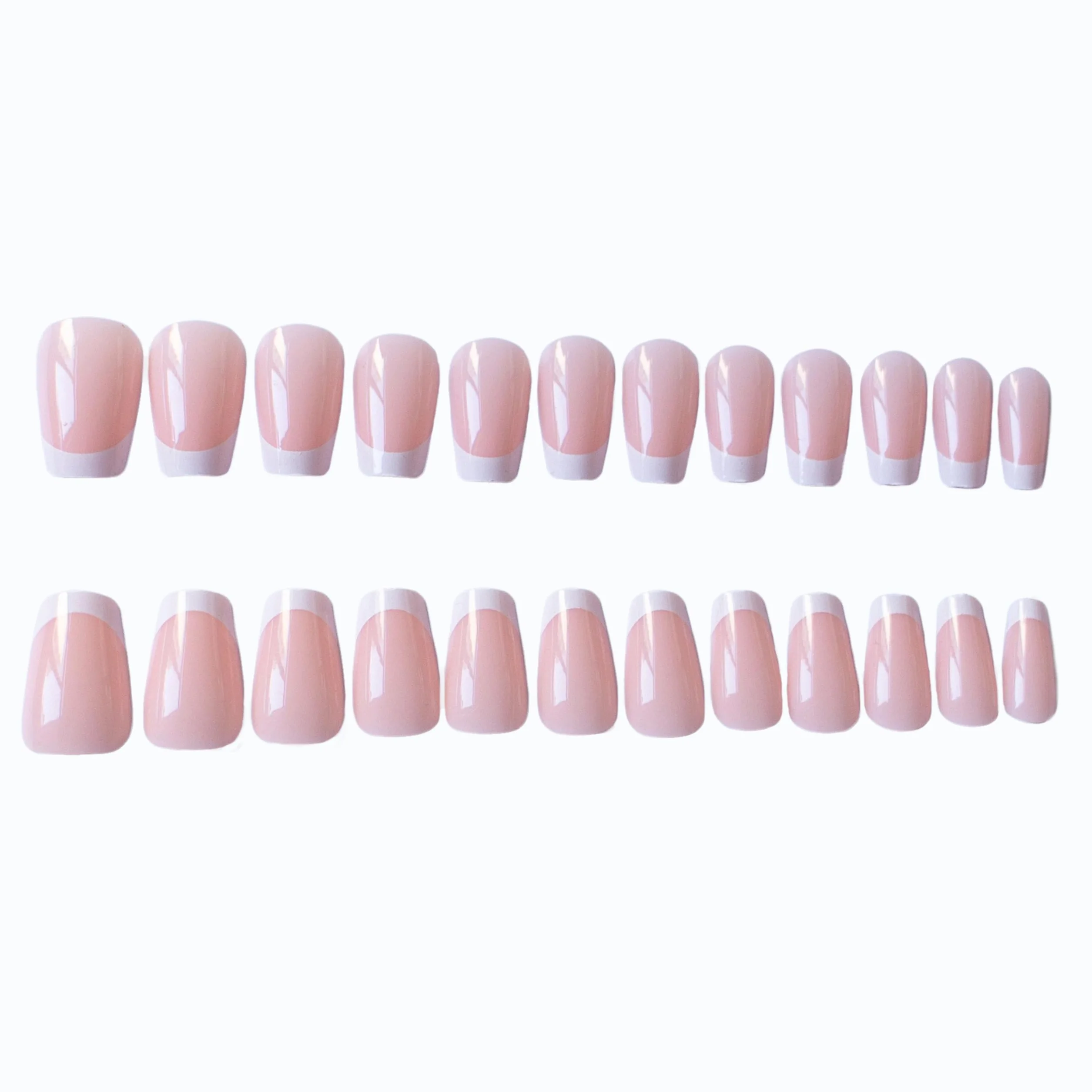 MrCuvaryas Nail Tips-X-0255-LY-24-05 Paznokcie u Stóp do Naklejenia, Kwadratowe Sztuczne Paznokcie w Pełni Pokrywające, DE-NailTips-X-0255-LY-24-05