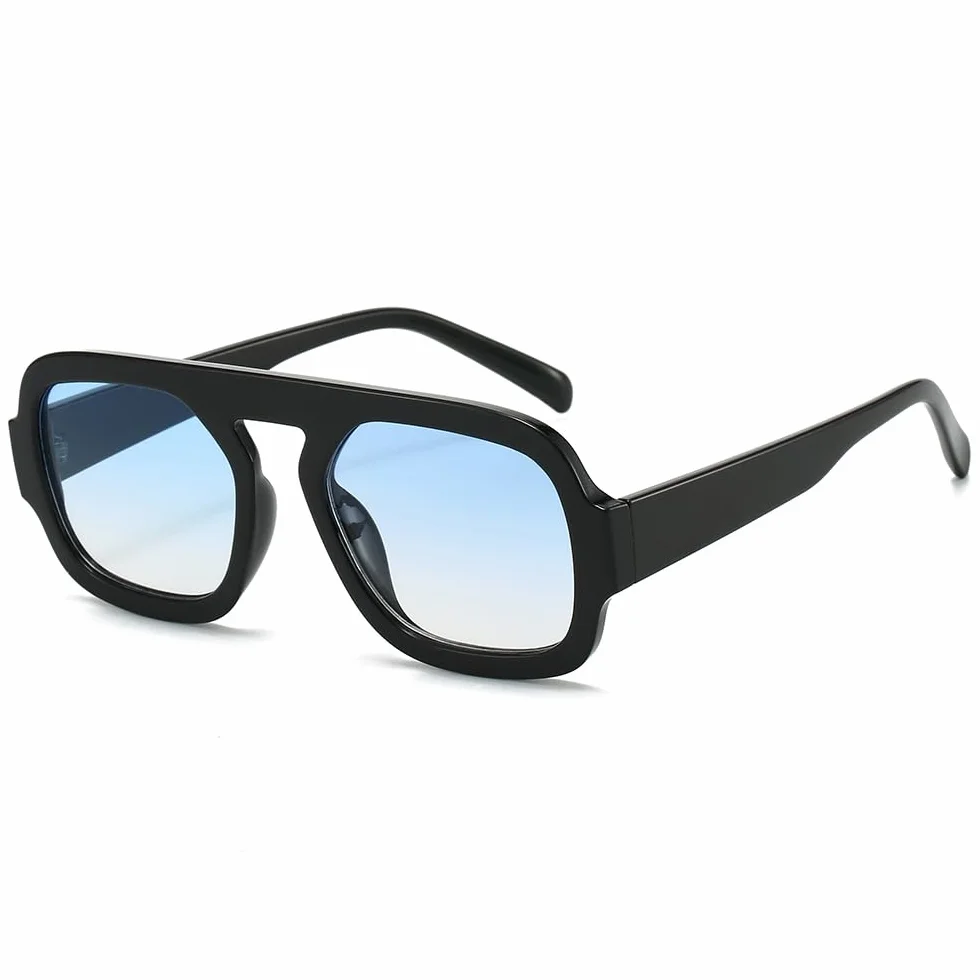 YAMEIZE Kwadratowe okulary przeciwsłoneczne dla kobiet - mężczyźni retro 70S klasyczne okulary przeciwsłoneczne vintage modne okulary ochrona UV400
