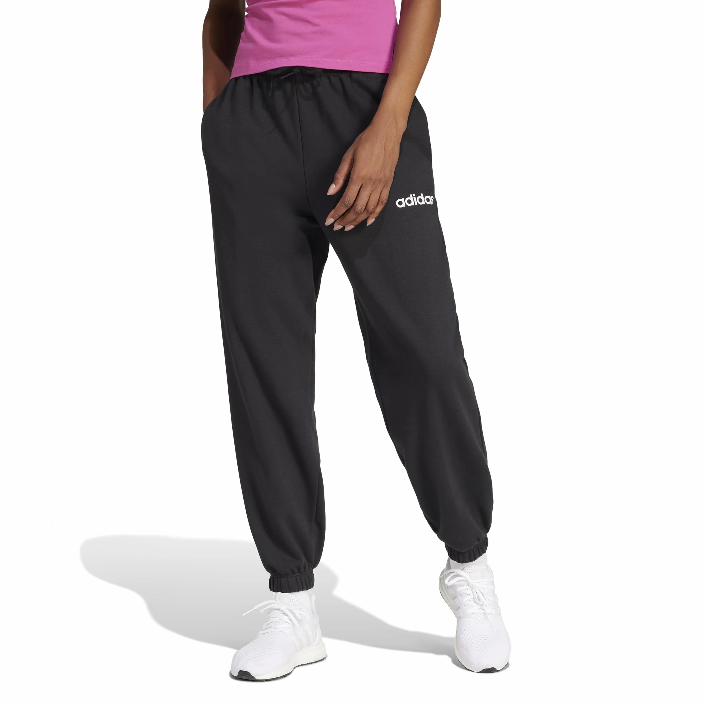 adidas ESSENTIALS LINEAR FRENCH TERRY CUFFED PANTS - Spodnie Kobiety