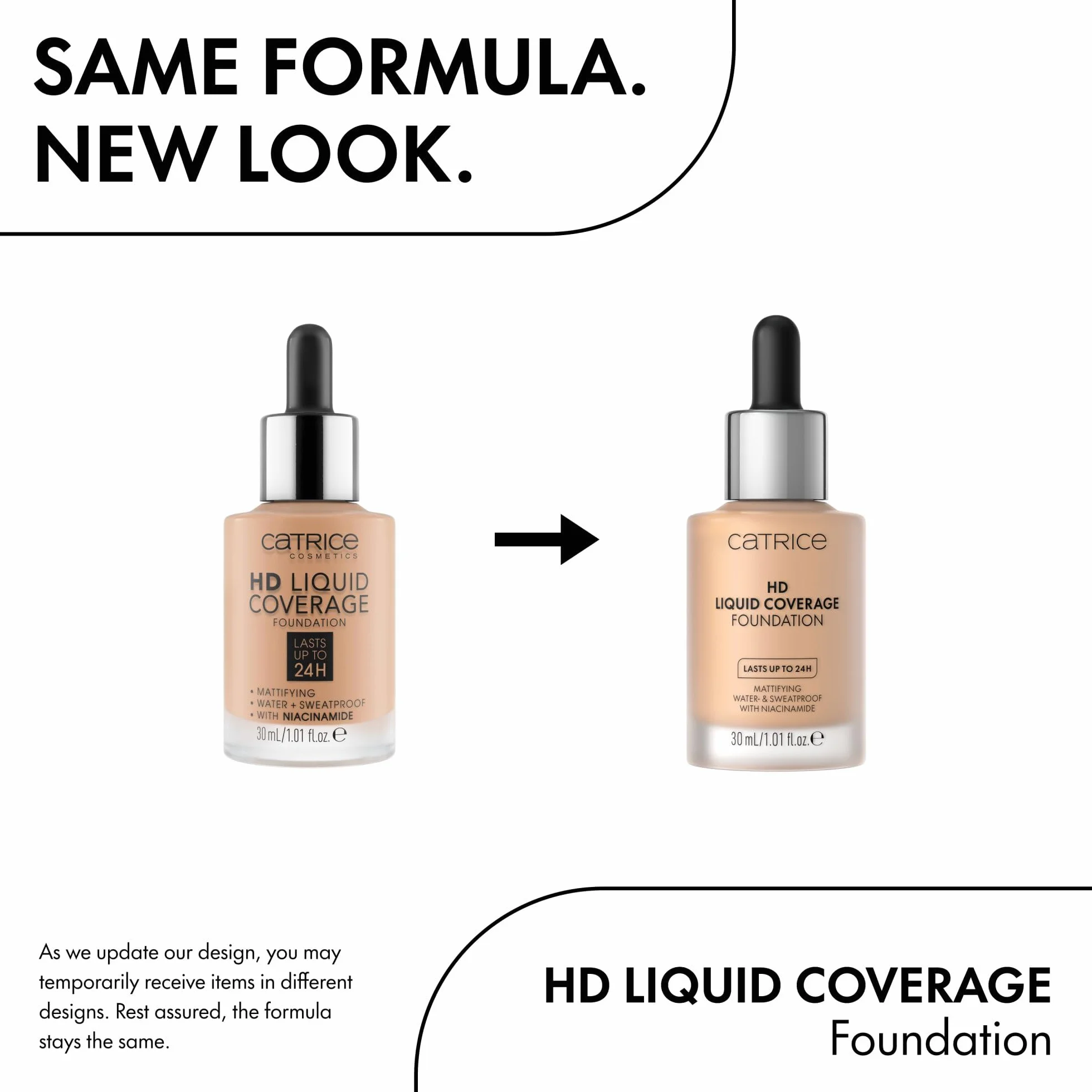 Catrice Podkład HD Liquid Coverage, długotrwały, matujący, kontrola natłuszczenia/kontrola połysku, matowy (30ml)