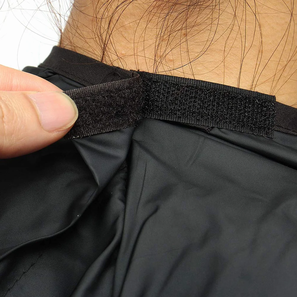 Pro Hair Cutting Cape Hair Catcher Fryzjerski Parasol Płaszcz Zestaw Czarny