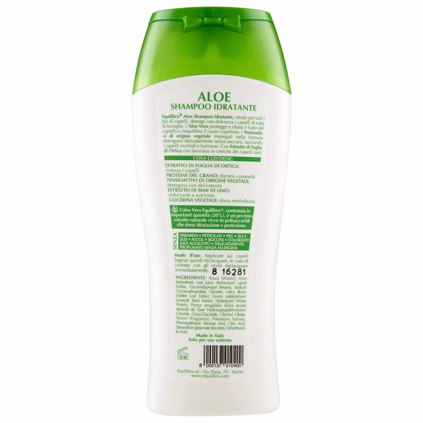 Equilibra Aloe szampon nawilżający, 250 ml