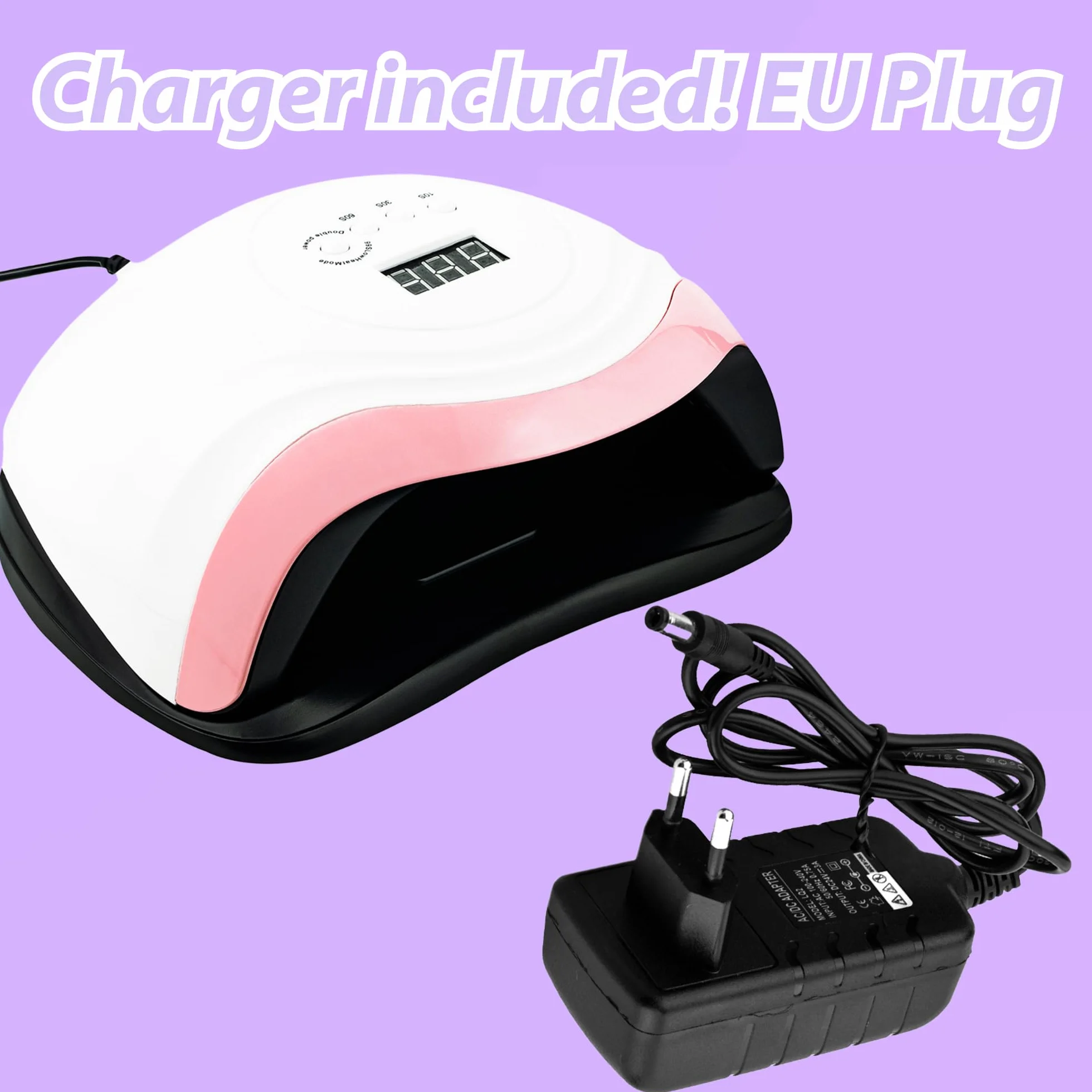 Lampa do paznokci żelowych 168W z timerem i czujnikiem LCD