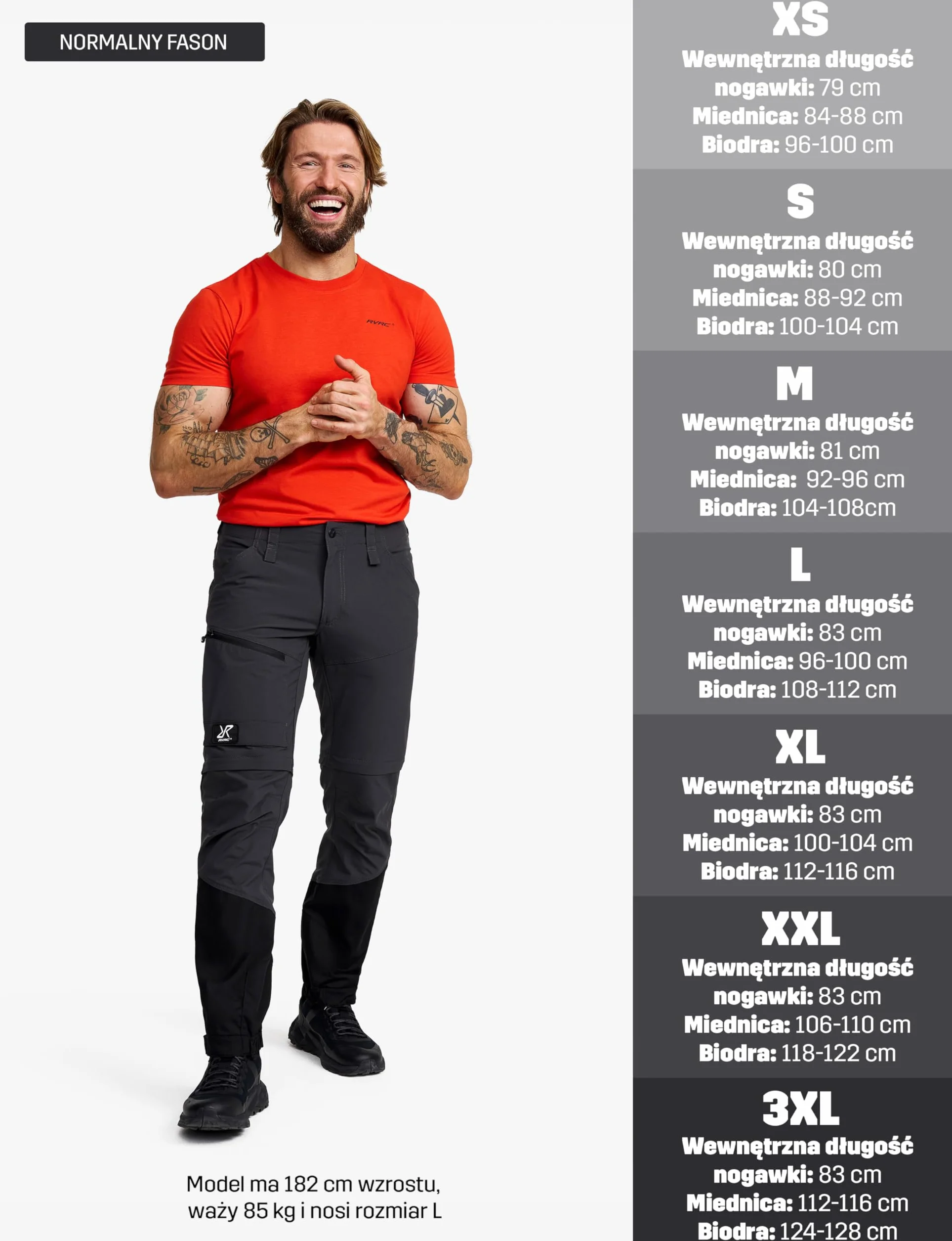 RevolutionRace Range Pro Stretch T Zip-Off Pants Męskie, Spodnie turystyczne do aktywności na świeżym powietrzu