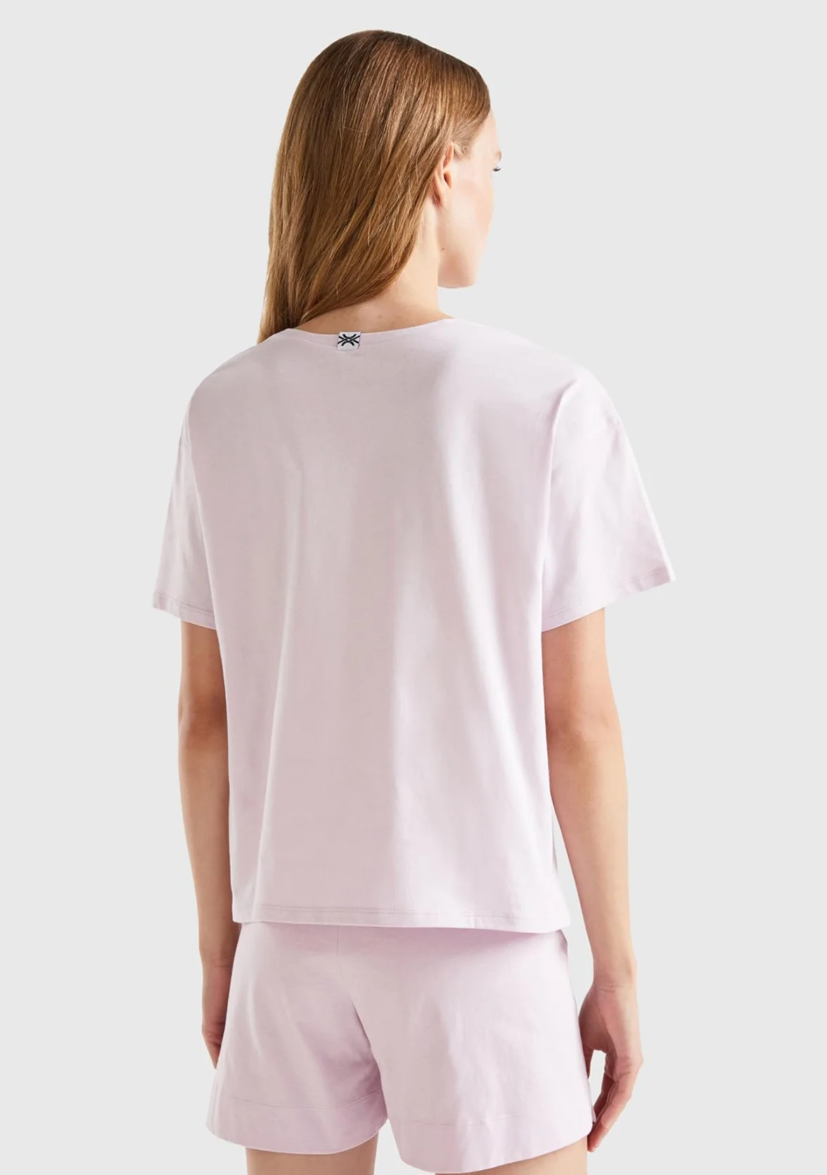 United Colors of Benetton T-Shirt 30963M04R Top Piżamy, Liliowy 07M, M Kobieta, Liliowy 07m, M