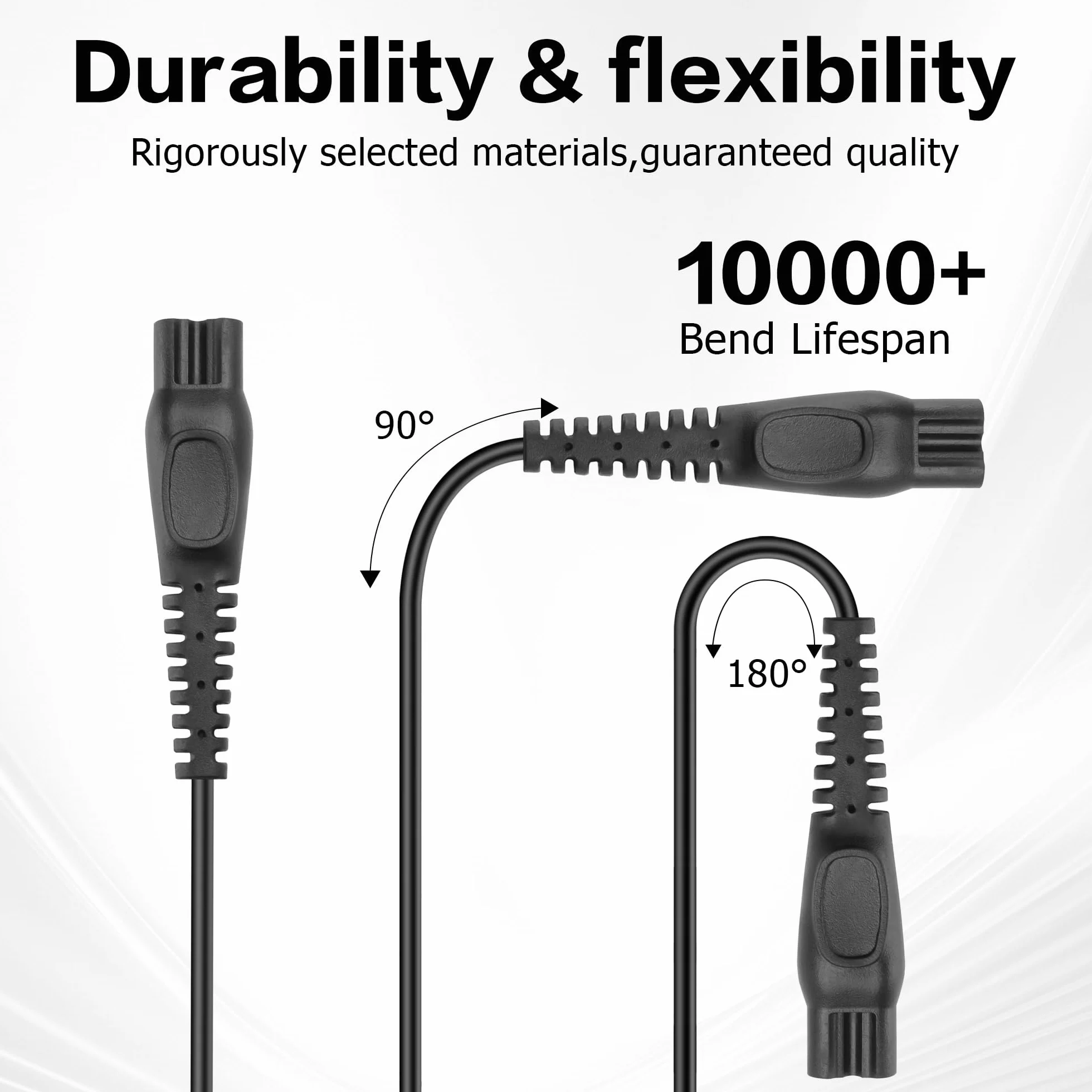 YAODHAOD 8V golarka kabel do ładowania do Philips Norelco One Blade QP2530 QP2630 HQ850 HQ912 HQ913 HQ914 HQ915, USB Beard Trimmer zasilacz