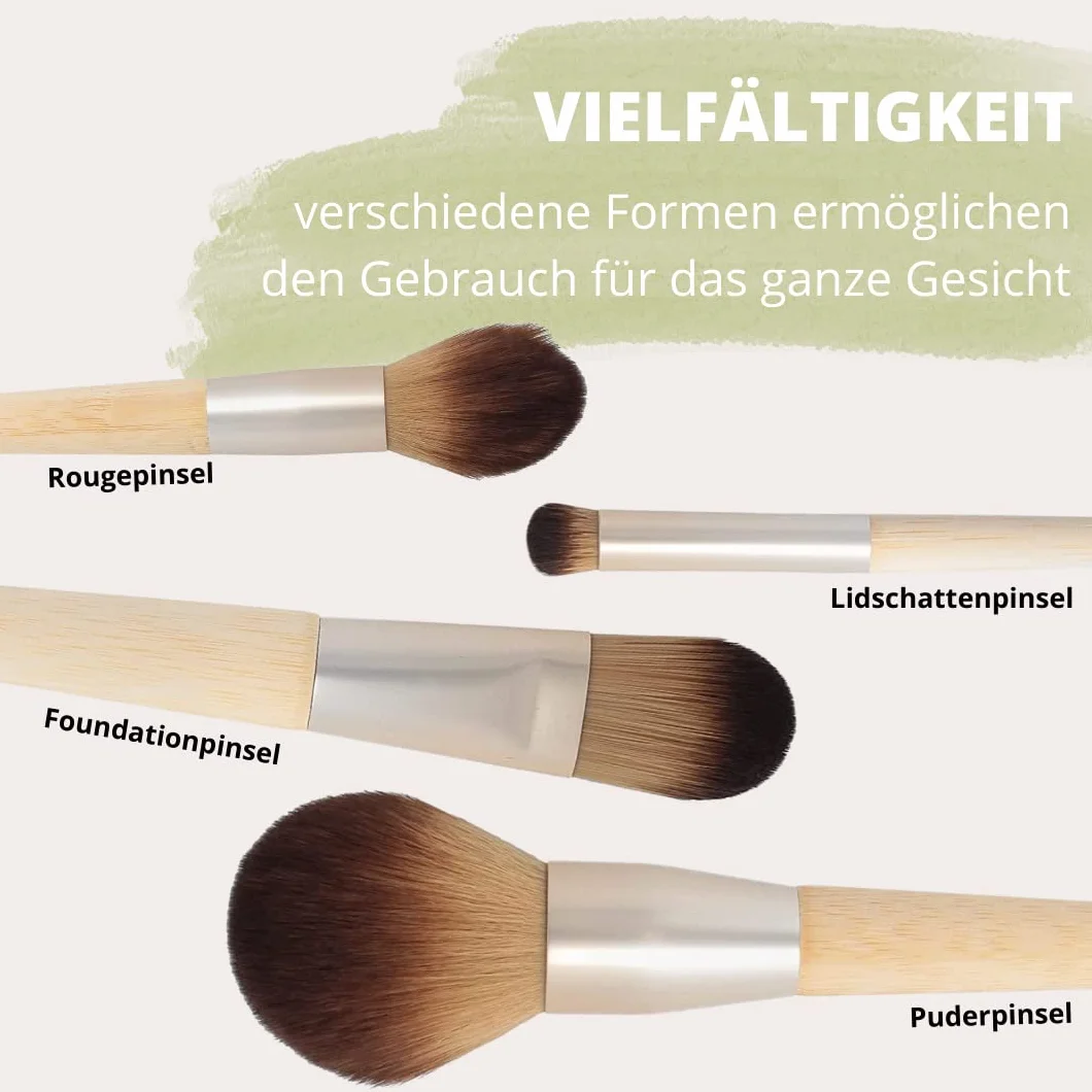 PARSA BEAUTY Pędzel do różu z bambusa z certyfikatem FSC® – pędzel do makijażu – pędzel do makijażu – z szybko rosnącego bambusa