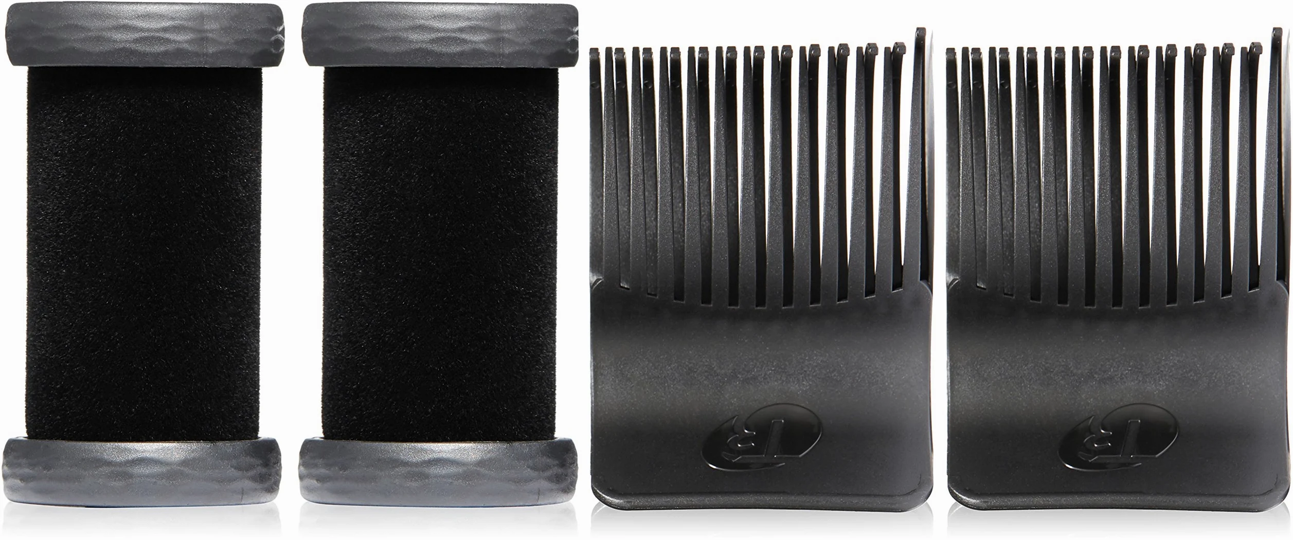 T3 - Volumizing Hot Rollers LUXE (2 ct.) | Hair Curlers and Volumizers for All Hair Lengths | Pairs with T3 Volumizing Hot Rollers LUXE Set, Black