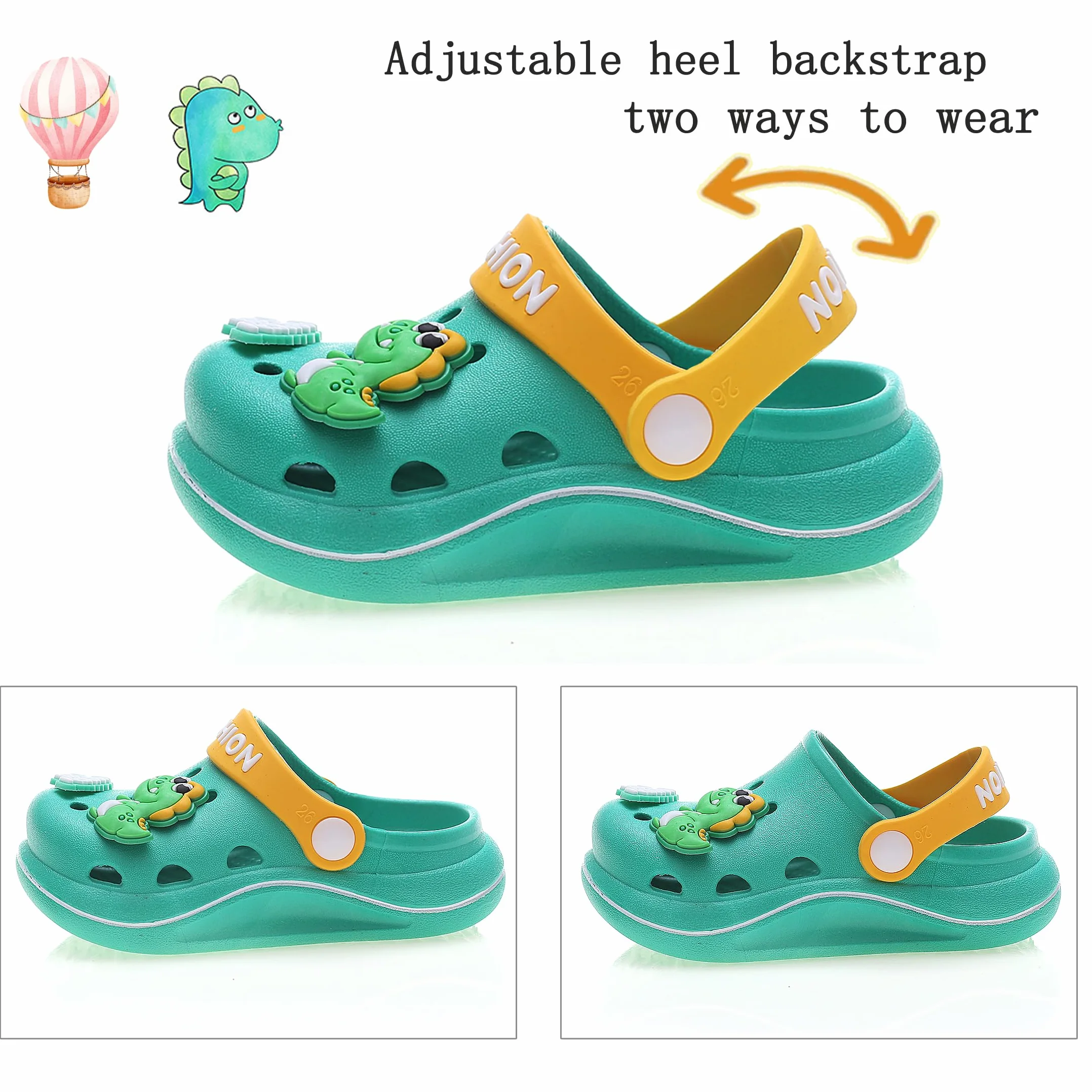 Chodaki Unisex buty ogrodowe dziecięce buty ogrodowe przytulne kapcie na lato antypoślizgowe kapcie z kreskówkową