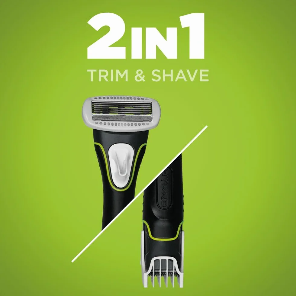 WILKINSON SWORD Hydro Trim & Shave Blades - zestaw 3 wymiennych ostrzy, odpowiednie dla skóry wrażliwej, 5 ostrzy krawędziowych z basenami żelowymi aloesowymi
