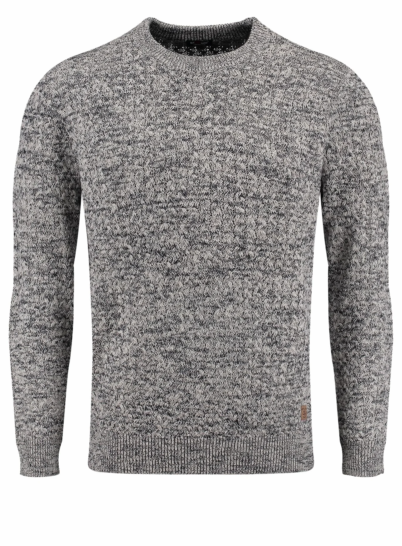 KEYLARGO Como okrągły sweter męski, Jasnoszary (1104), XXL