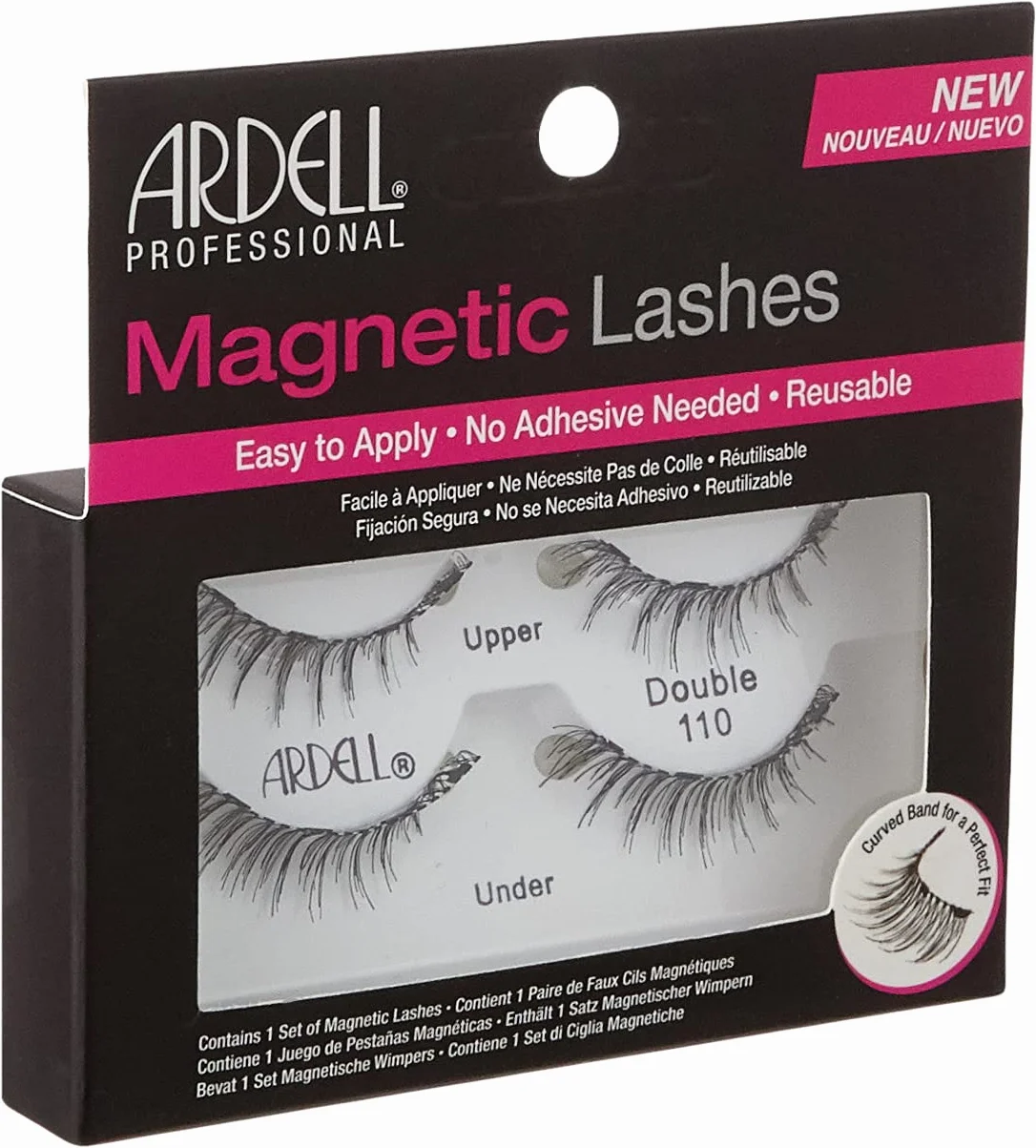 ARDELL Magnetic Lashes Double 110 – magnetyczne rzęsy z prawdziwych włosów, bez kleju, wegańskie, wielokrotnego użytku