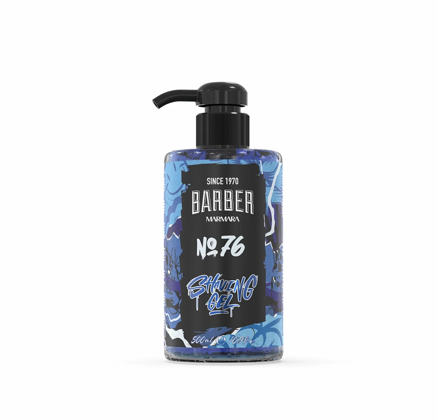 Barber Marmara Żel do golenia nr 76 dla mężczyzn, przezroczysty, bez piany, z pompką, profesjonalna jakość tureckiego barbera, 500ml. Idealny do precyzyjnego golenia zarostu i linii szyi.