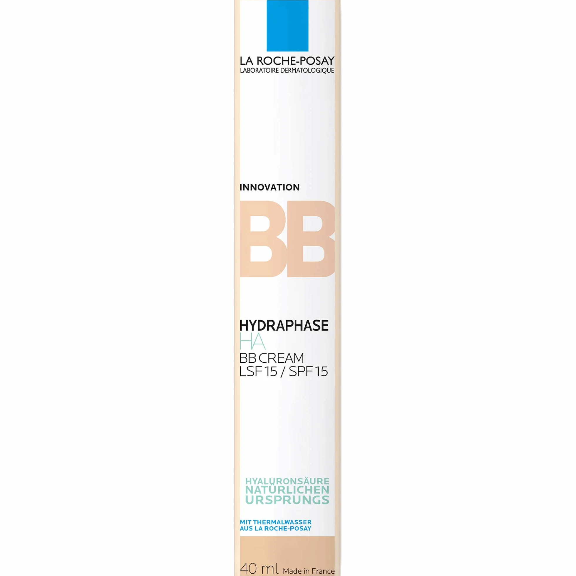 La Roche-Posay Hydraphasa BB Cream SPF15 40 ml nawilżający unifikujący kwas hialuronowy pigmenty mineralne