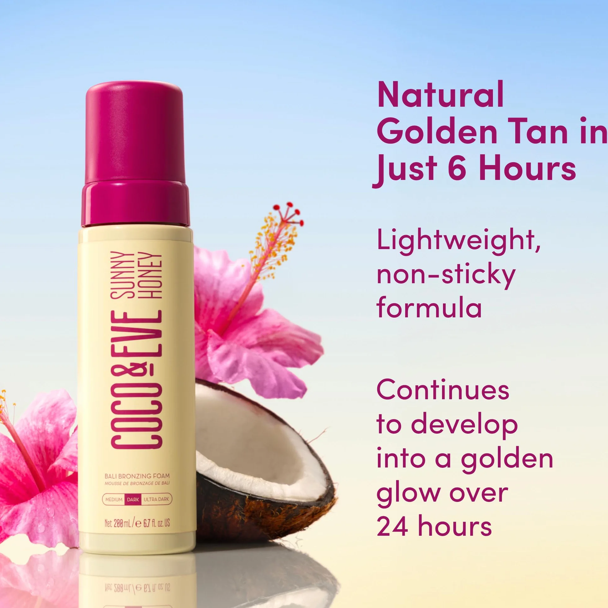 Coco & Eve Sunny Honey Samoopalacz w piance mus średni naturalna opalenizna nawilżająca antycellulitowa