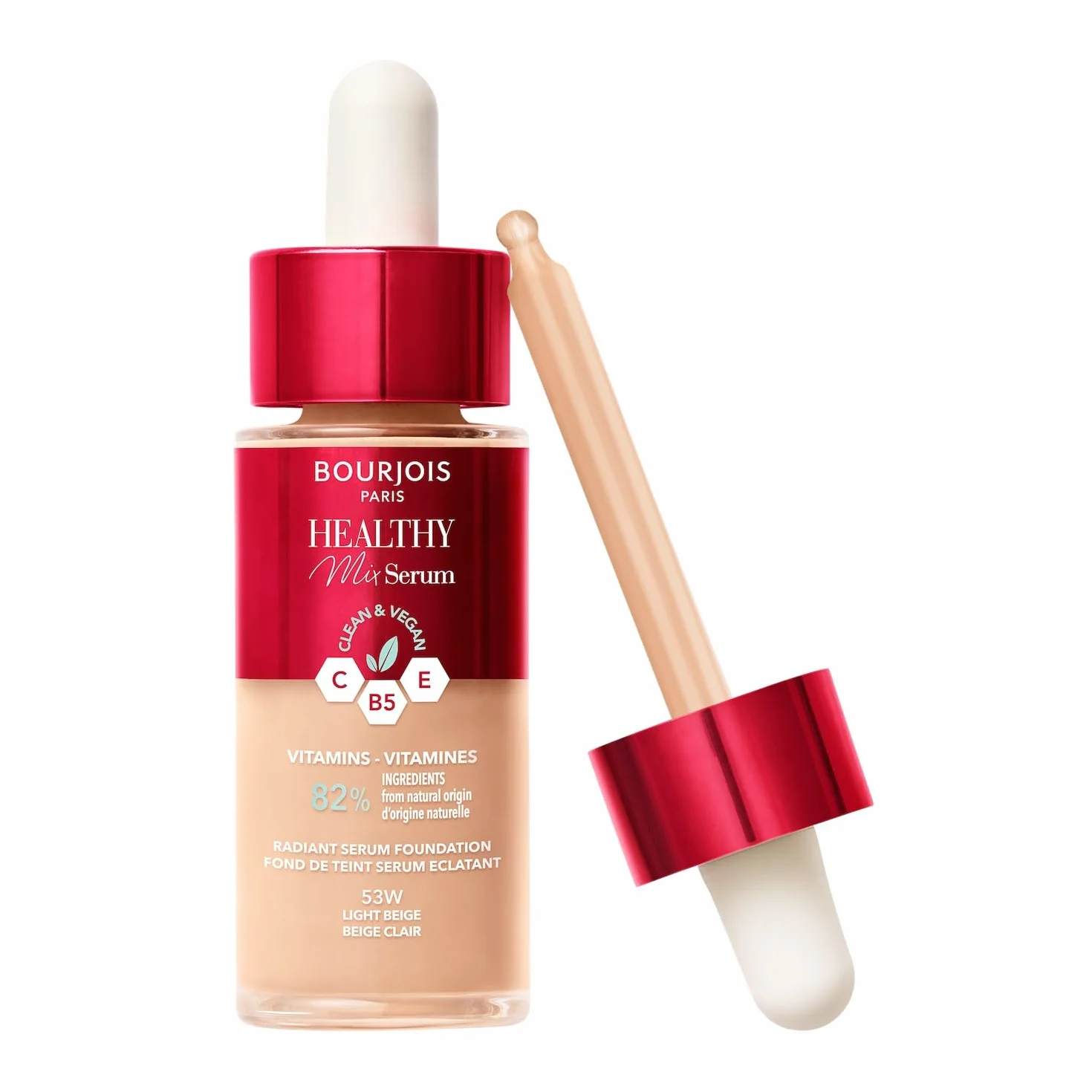 Bourjois Healthy Mix Serum Podkład, 53W Light Beige, 30 ml