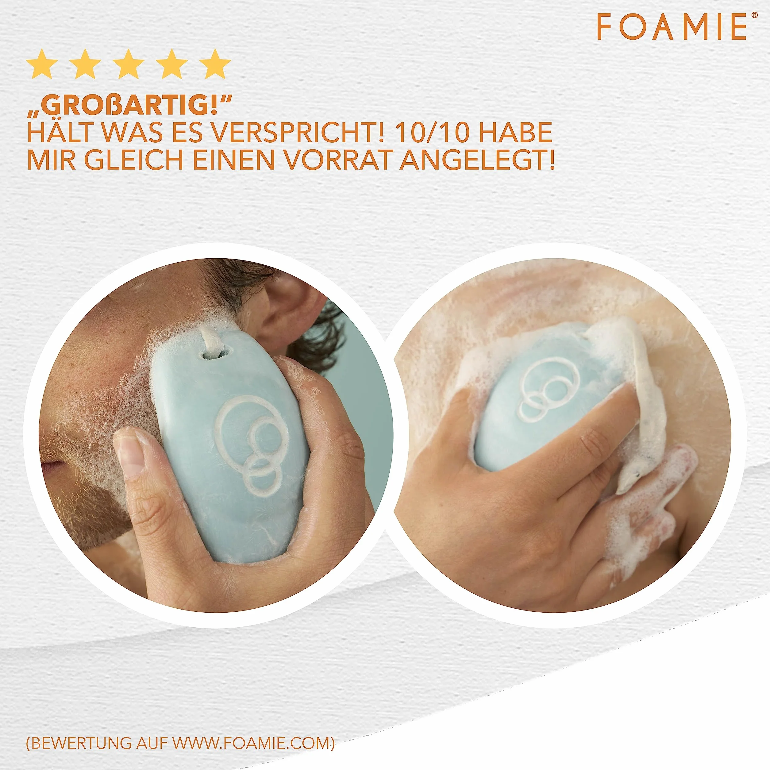 Foamie Men 3 w 1 stały żel pod prysznic i szampon, węgiel aktywny z drewna różanego – do ciała, twarzy i włosów – mocny zapach drzewny, gruntowne czyszczenie i pielęgnacja – wegański, bez plastiku i