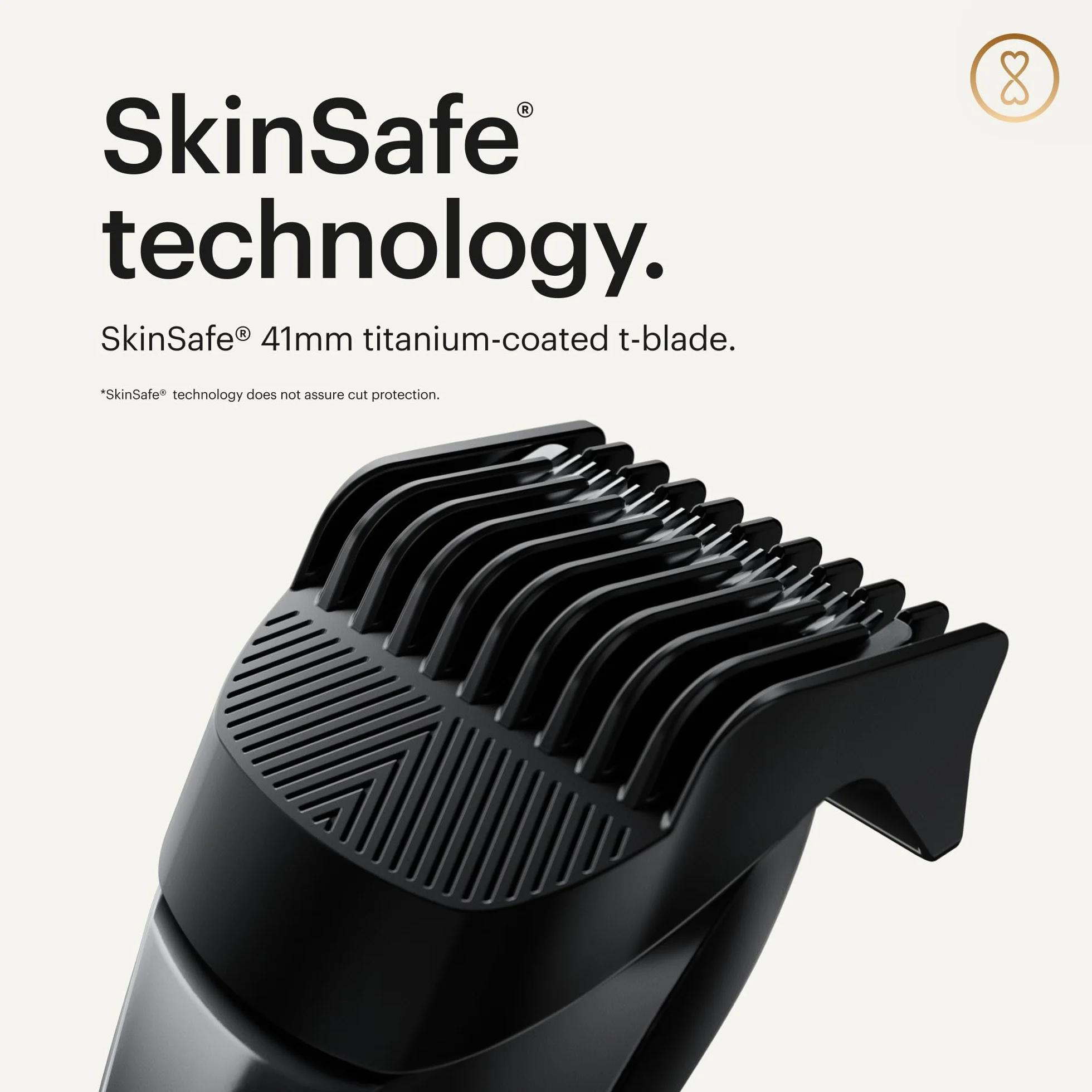 Precyzyjny trymer do brody MANSCAPED® The Beard Hedger®, 20-stopniowe regulowane kółko z ostrzami, ostrze T ze stali nierdzewnej do przycinania włosów na twarzy, wodoodporna maszynka do strzyżenia