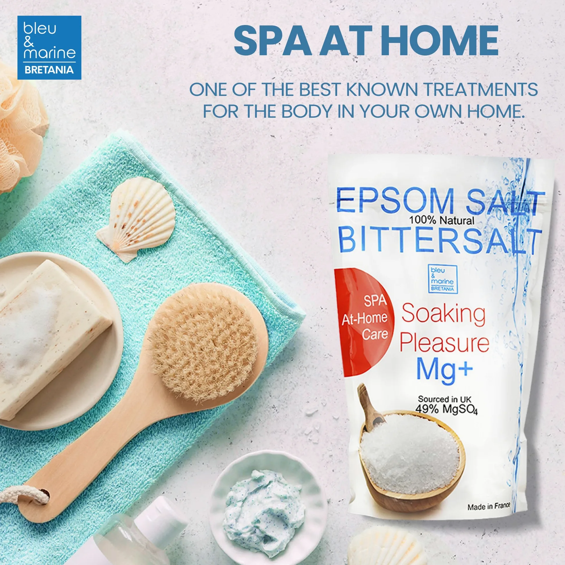 Epsom Salt, sól do kąpieli, uzupełnij skórę naturalnym magnezem, peelingiem do ciała, Detox i regeneracją witalności, 7000 g
