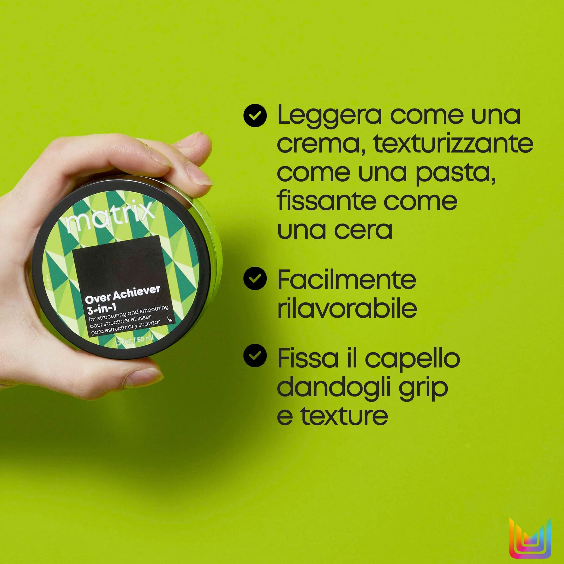 Matrix Over Achiever 3 In 1 Pasta do Stylizacji Włosów, 50 ml