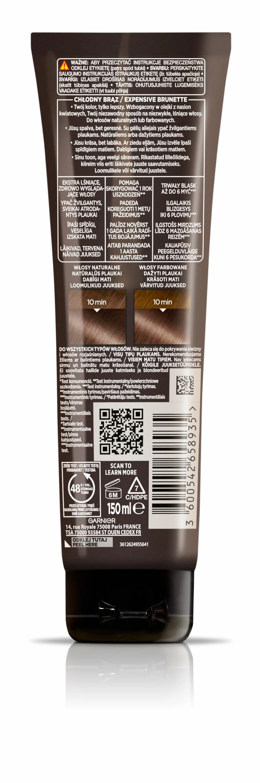 Olia Gloss Maska koloryzująca toner chłodny brąz do włosów 150 ml