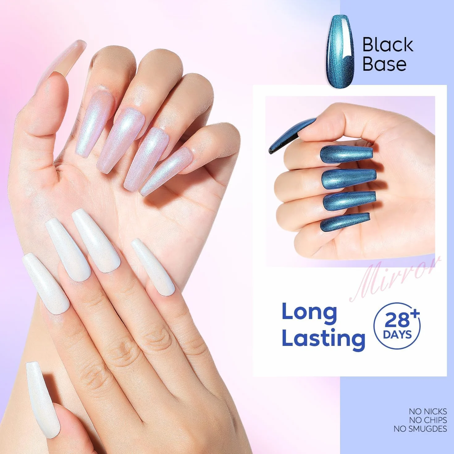 AIMEILI Pearl Glitter Top Coat Gel UV Gel lakier do paznokci, 10 ml No Wipe Top Coat do paznokci żelowych, poly żel, paznokcie akrylowe, szybki brokat, sztuka paznokci-001