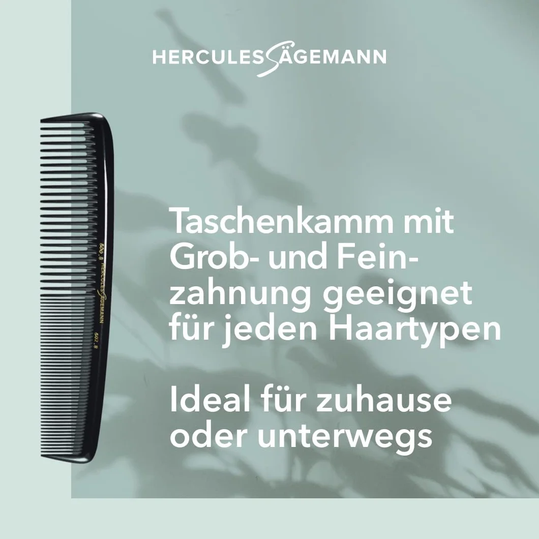 Hercules Sägemann NYH damski grzebień 20 cm 600/8 602/8 opakowanie 1, 4000165032201